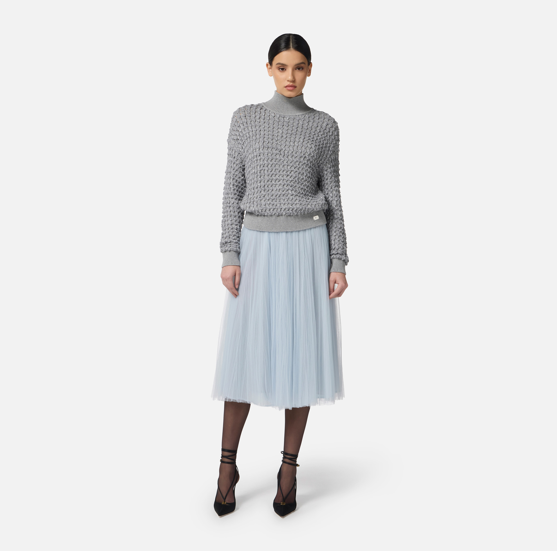 Jersey de bouclé con lentejuelas - Elisabetta Franchi