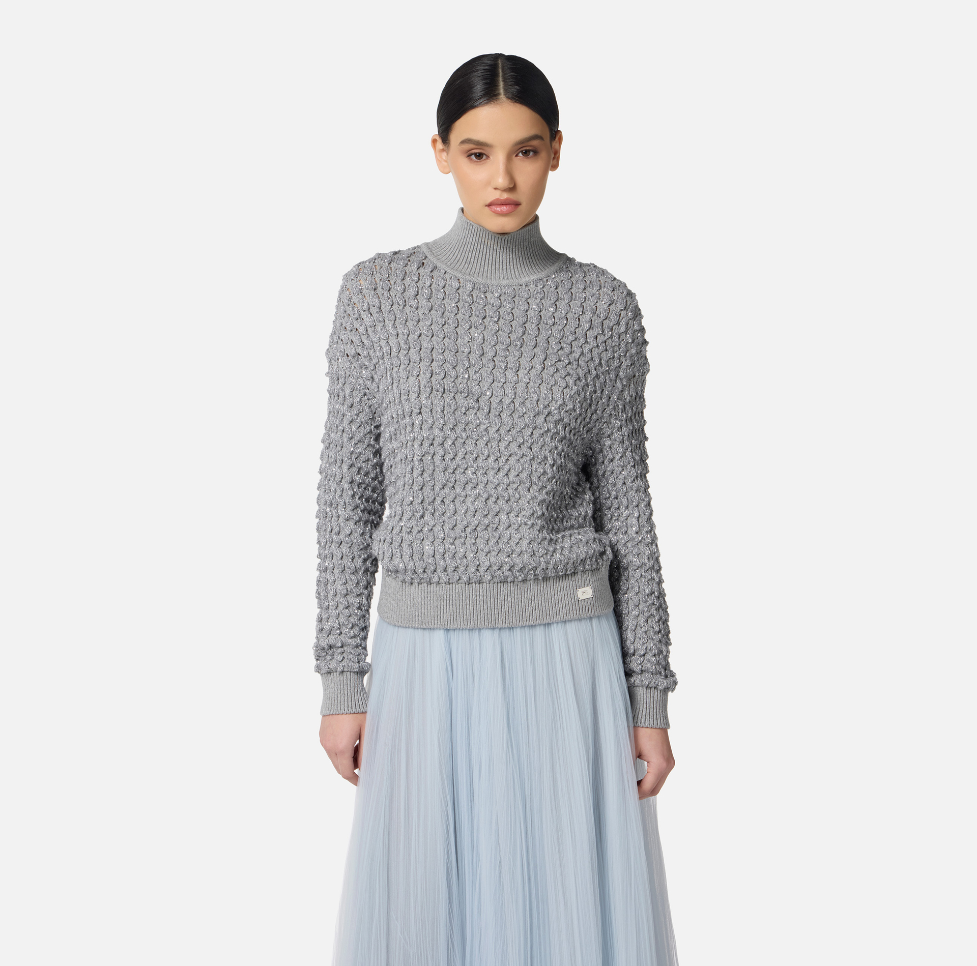 Jersey de bouclé con lentejuelas - Elisabetta Franchi