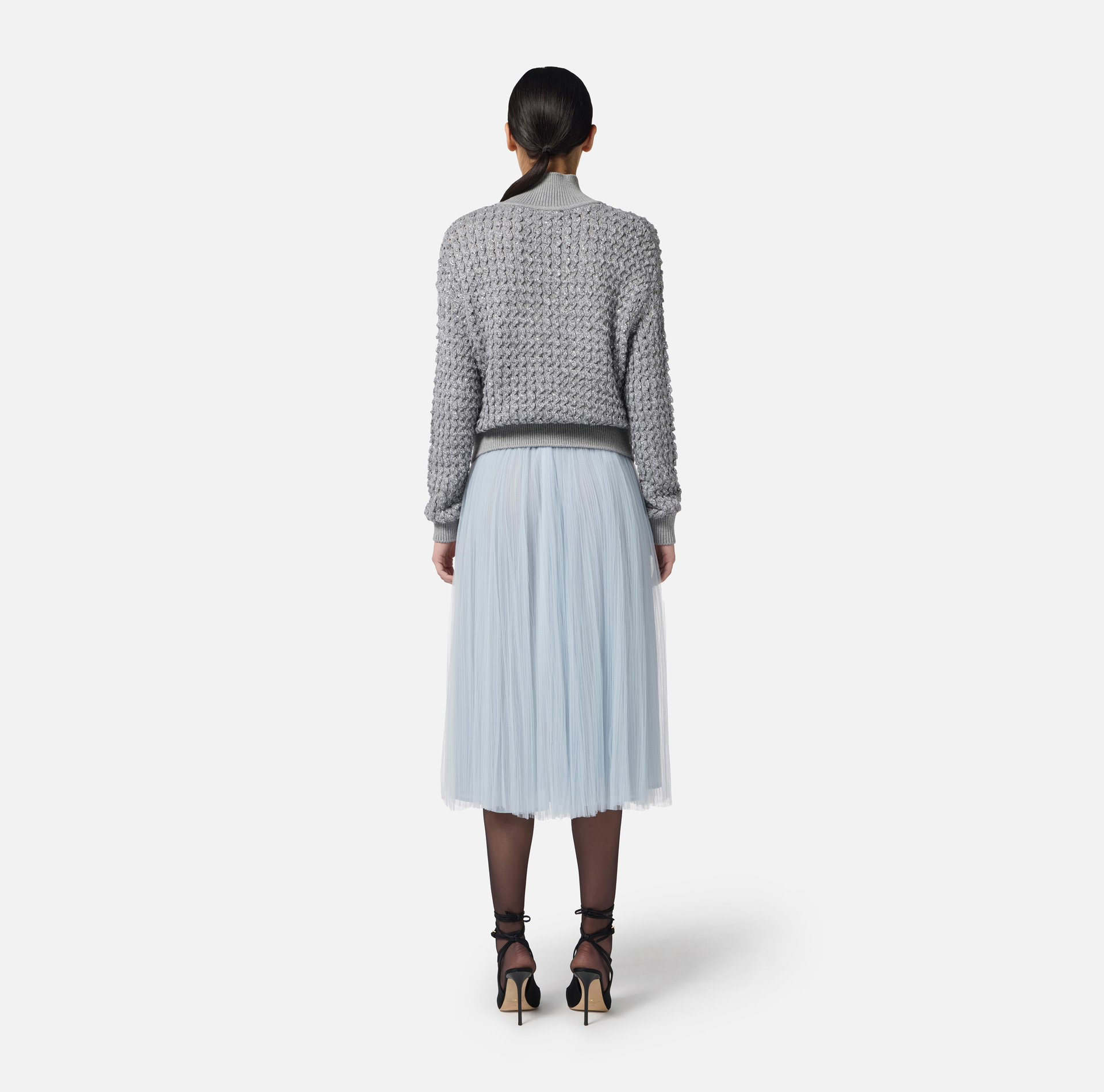 Jersey de bouclé con lentejuelas - Elisabetta Franchi