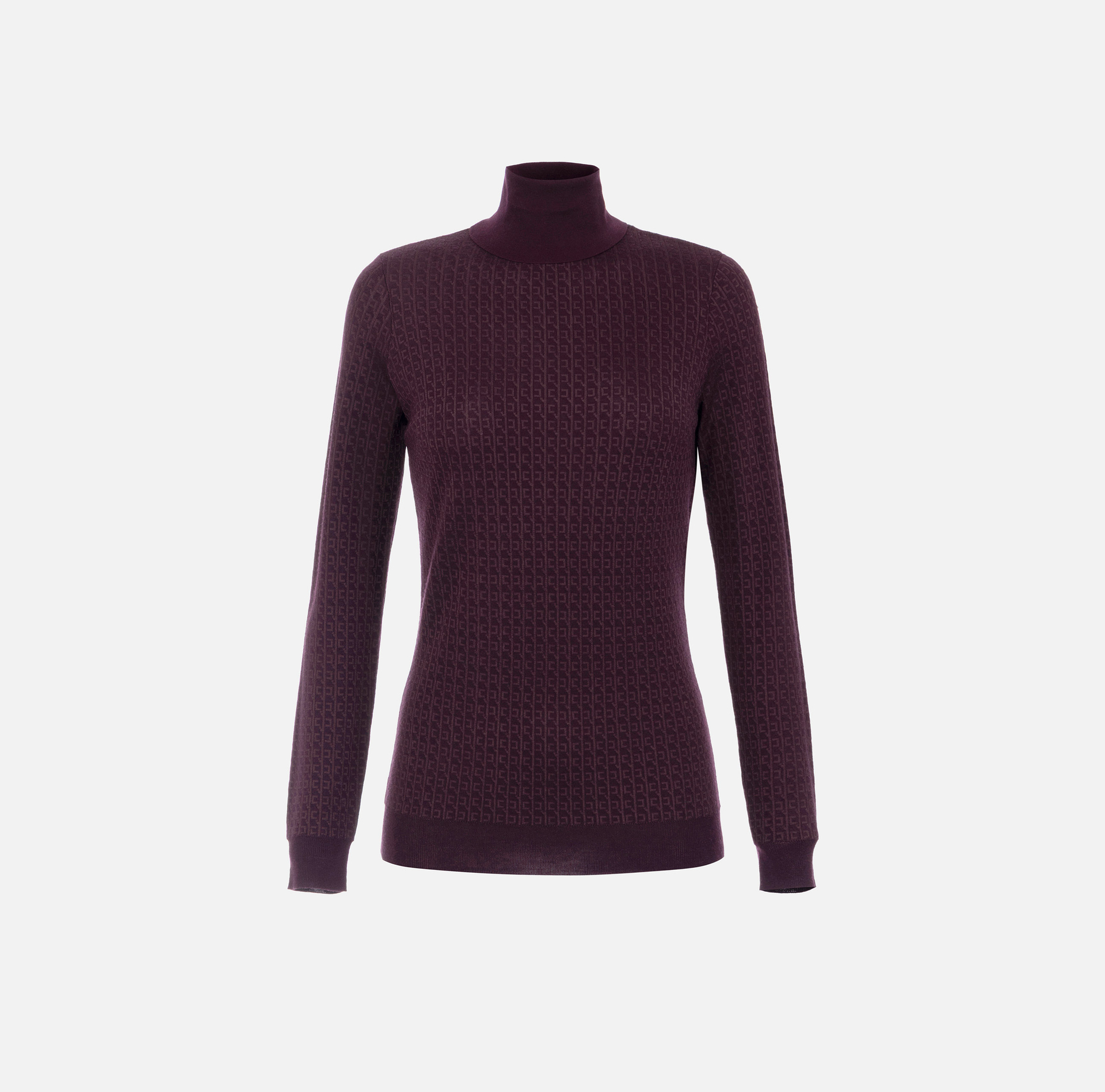 Wool jumper with jacquard micro-logo - Elisabetta Franchi