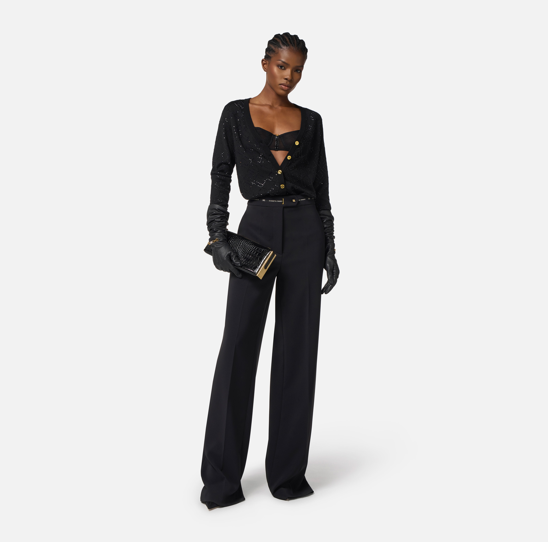 Wool cardigan with crystals - Elisabetta Franchi
