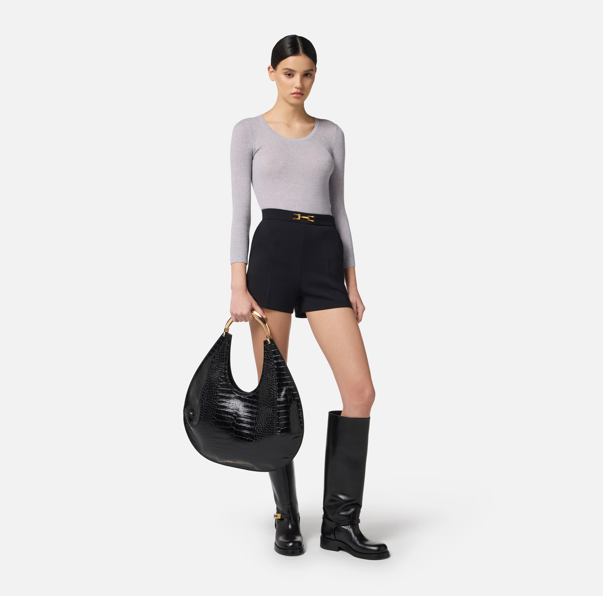 Top de punto con detalle de letras - Elisabetta Franchi