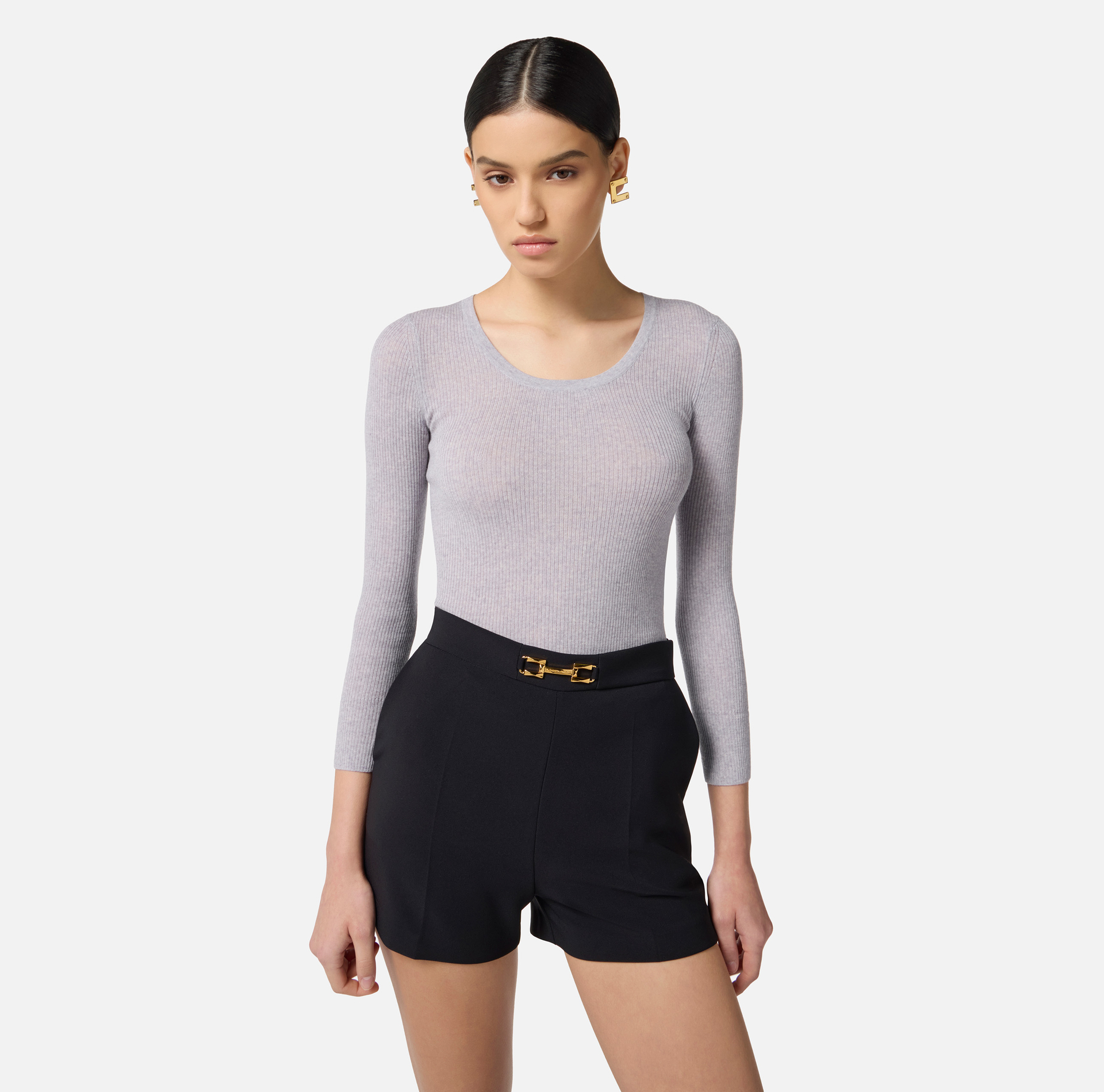 Top de punto con detalle de letras - Elisabetta Franchi