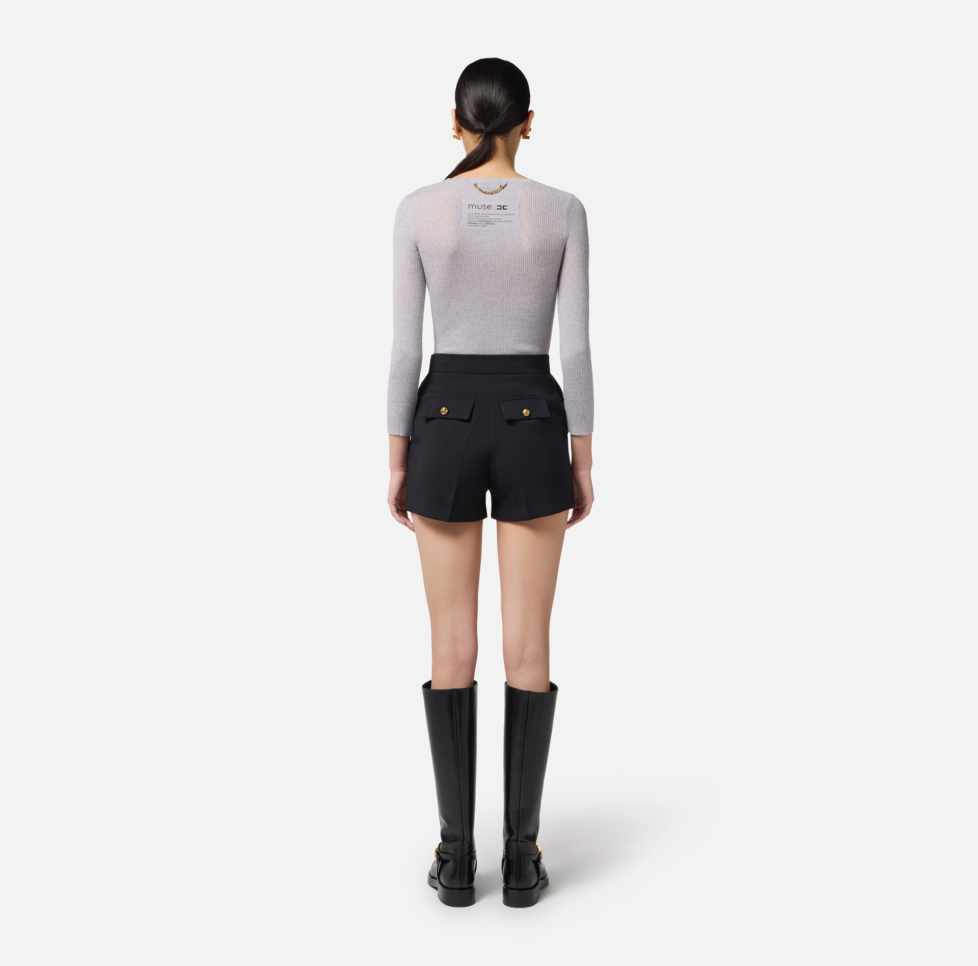 Top de punto con detalle de letras - Elisabetta Franchi