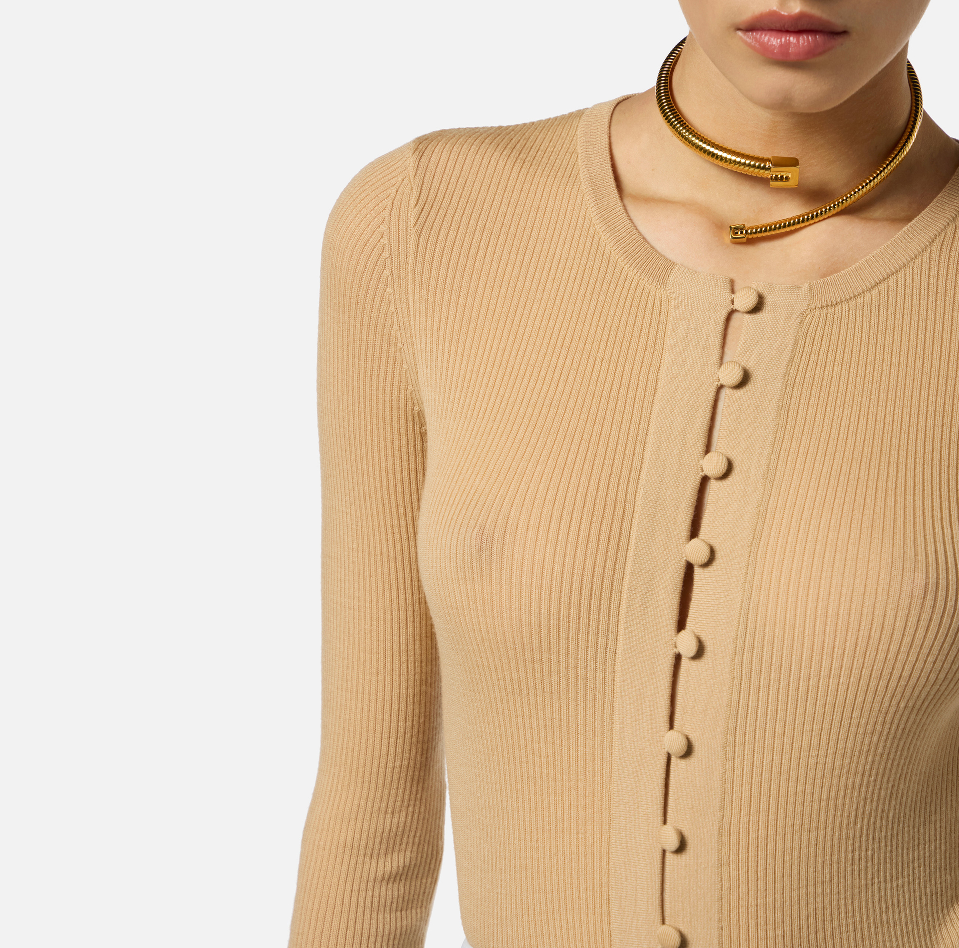 Cardigan en tricot avec détail lettrage - Elisabetta Franchi