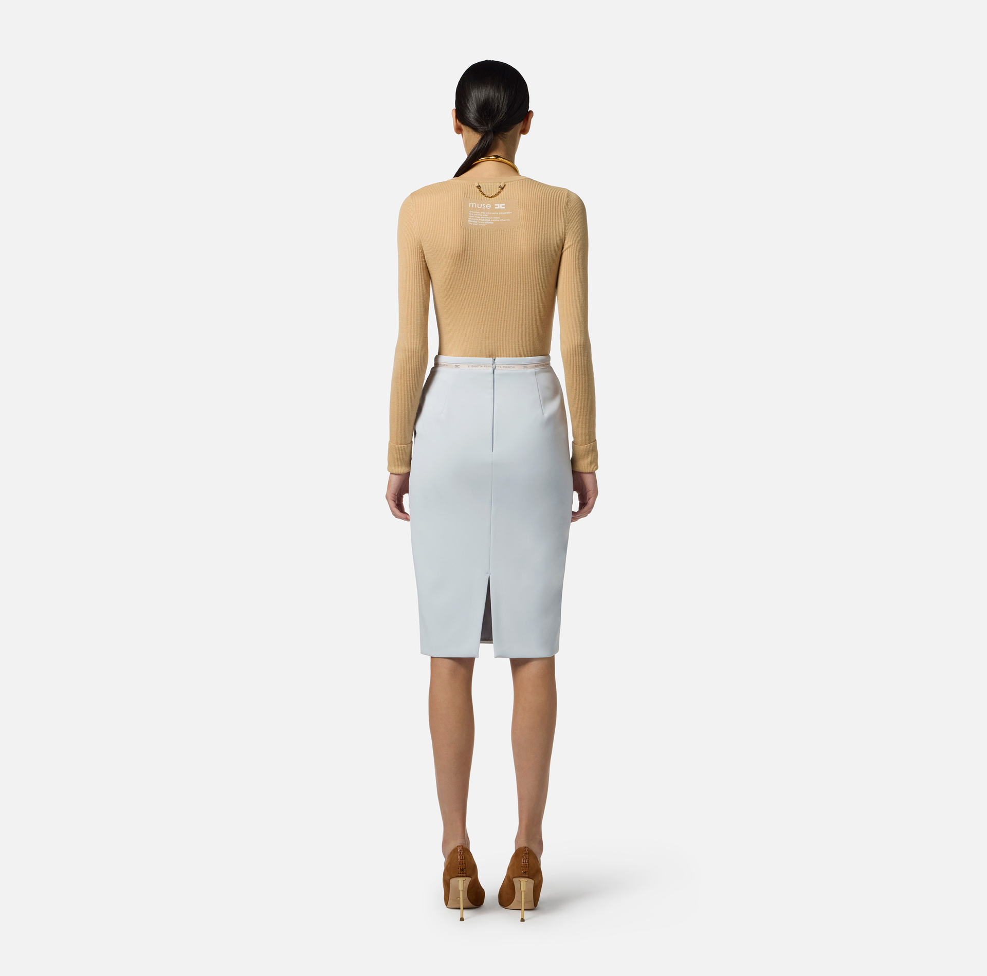 Cardigan en tricot avec détail lettrage - Elisabetta Franchi