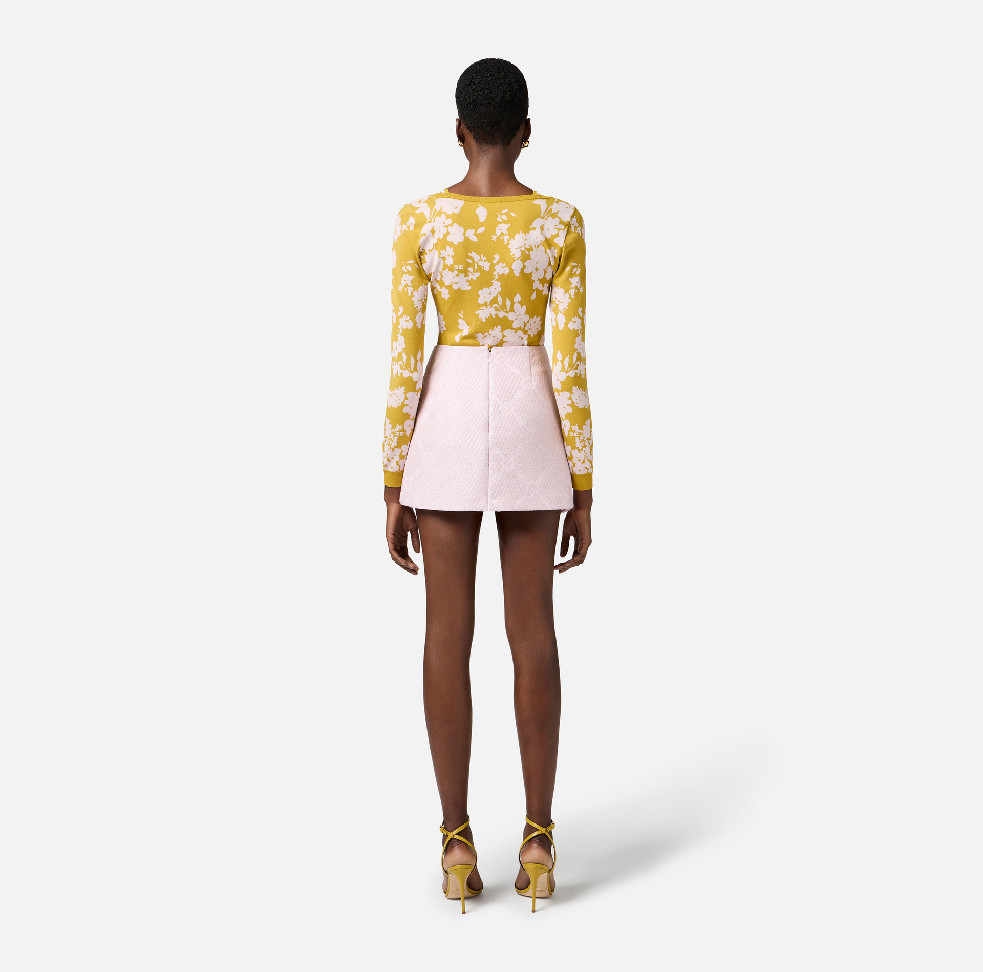 Floral jacquard cardigan with bra - Elisabetta Franchi