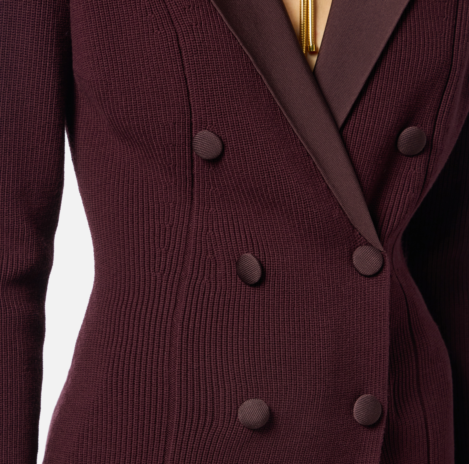 Chaqueta de punto con detalles de viscosa brillante - Elisabetta Franchi