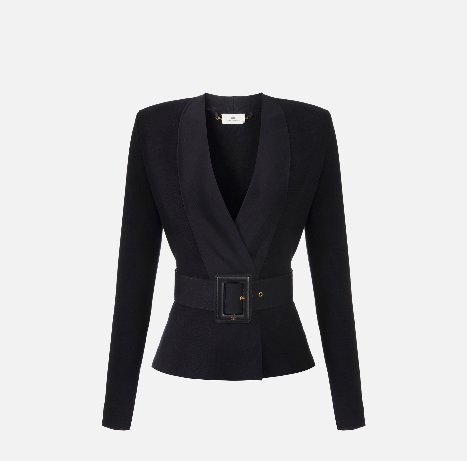 Chaqueta de punto con cinturón - Elisabetta Franchi