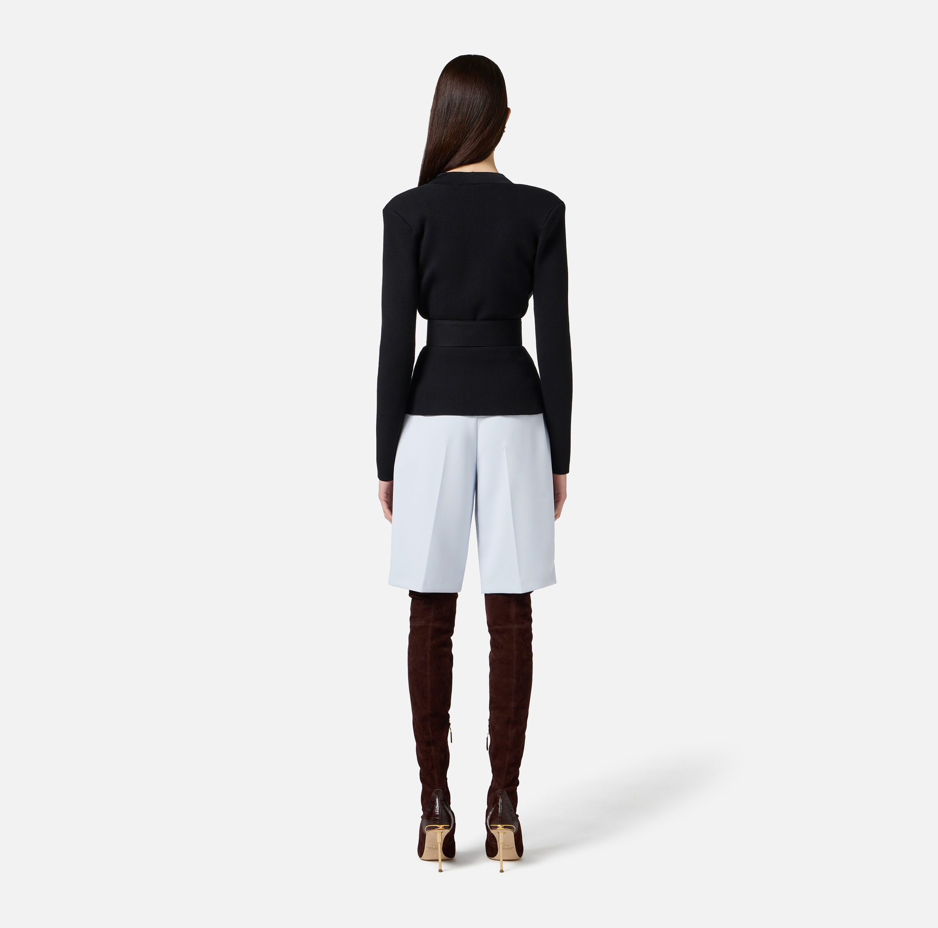 Chaqueta de punto con cinturón - Elisabetta Franchi