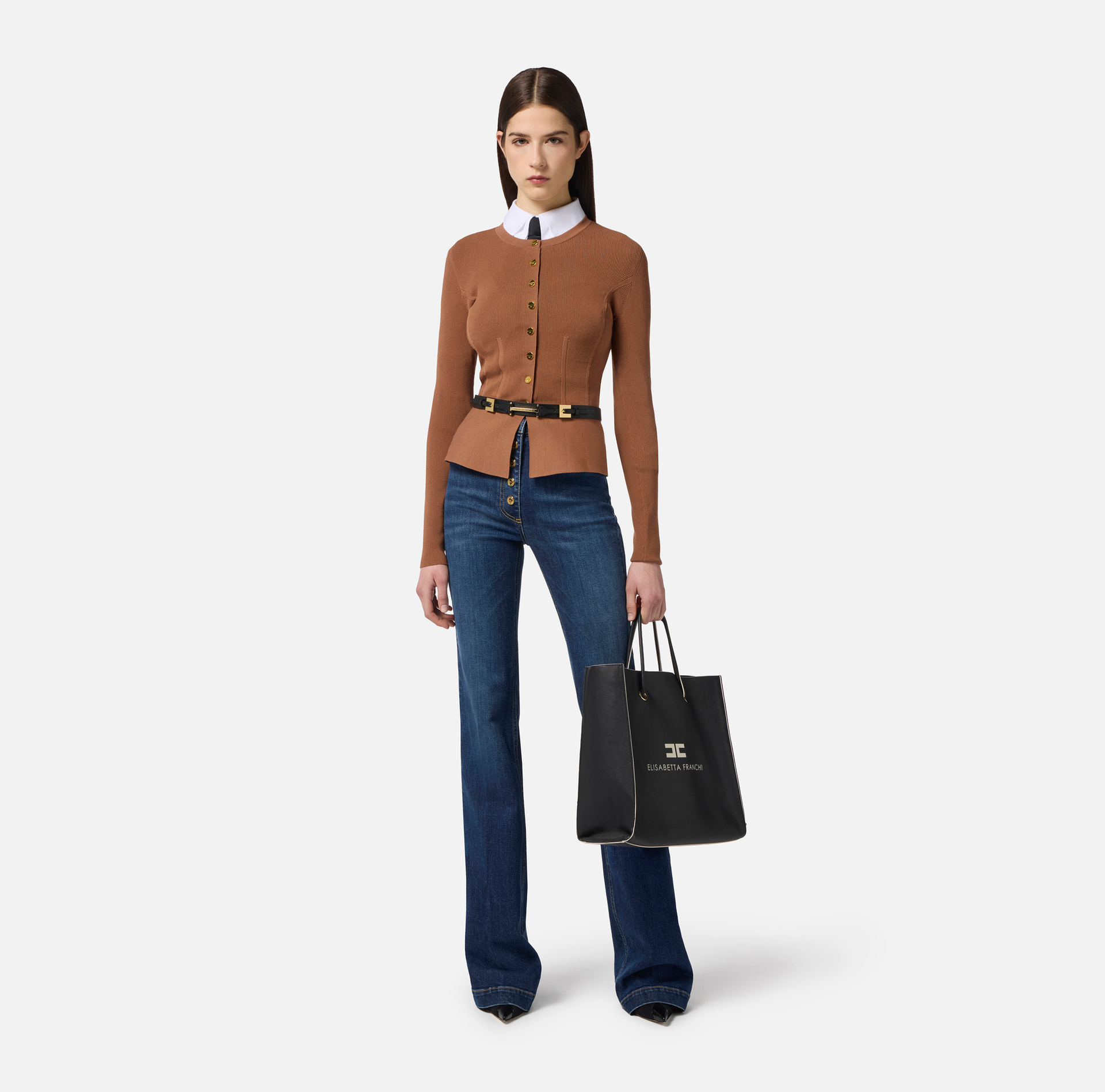 Chaqueta de punto con botones joya - Elisabetta Franchi