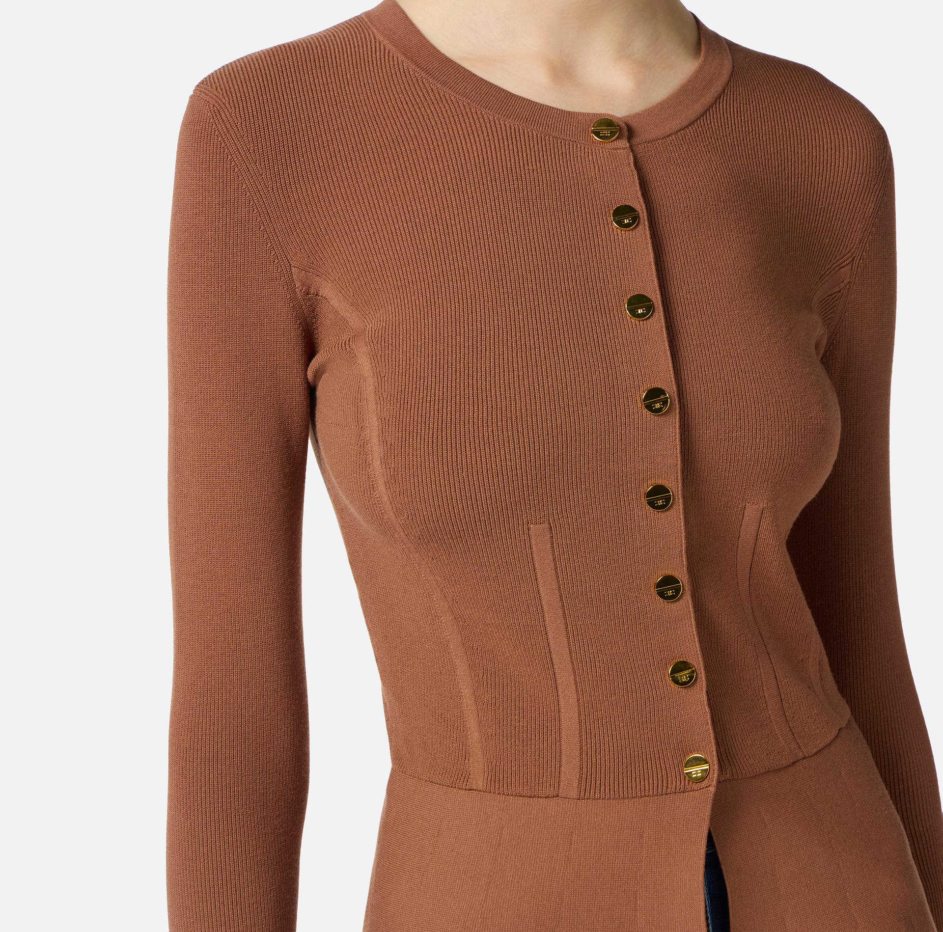 Chaqueta de punto con botones joya - Elisabetta Franchi