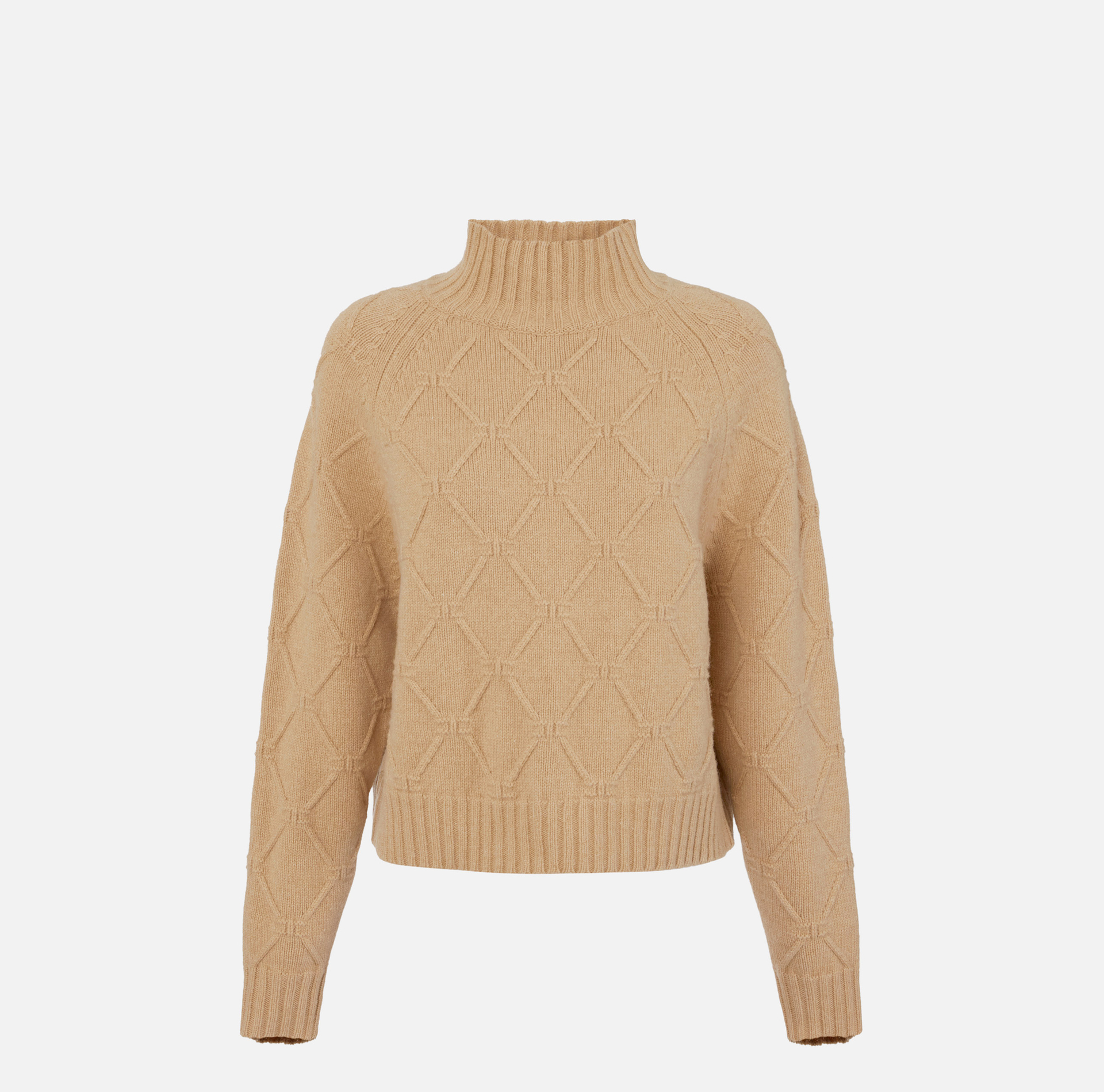 Pullover in knit fabric with jacquard diamonds - Elisabetta Franchi