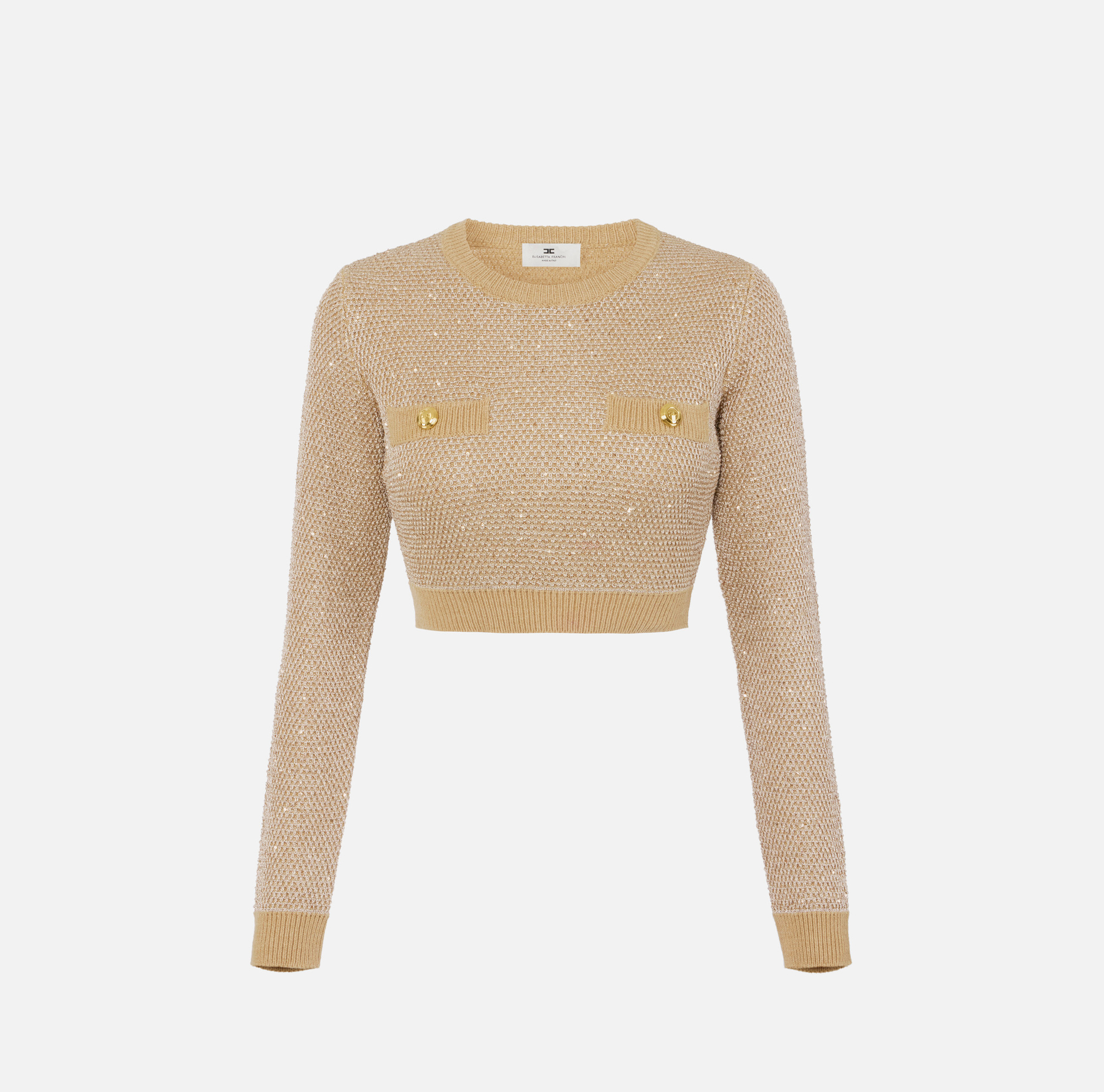 Top in maglia con paillettes - Elisabetta Franchi