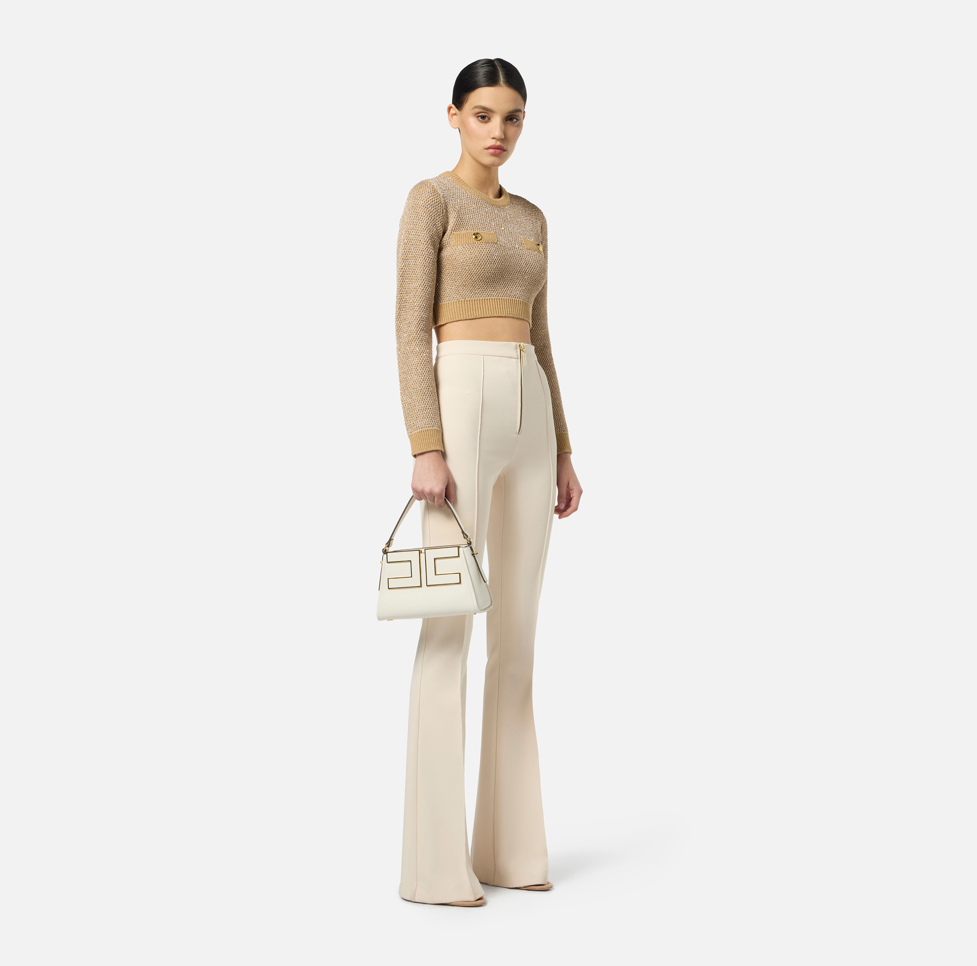 Top in maglia con paillettes - Elisabetta Franchi