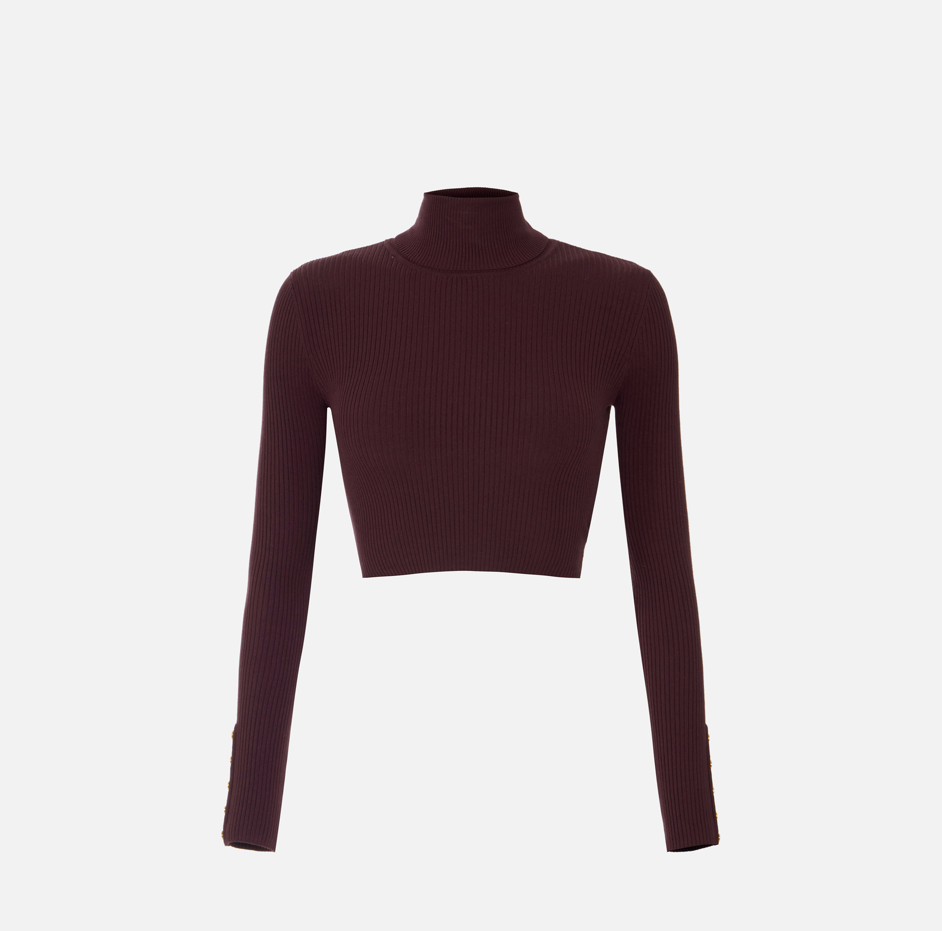 Top in ribbed knit fabric with buttons - Elisabetta Franchi