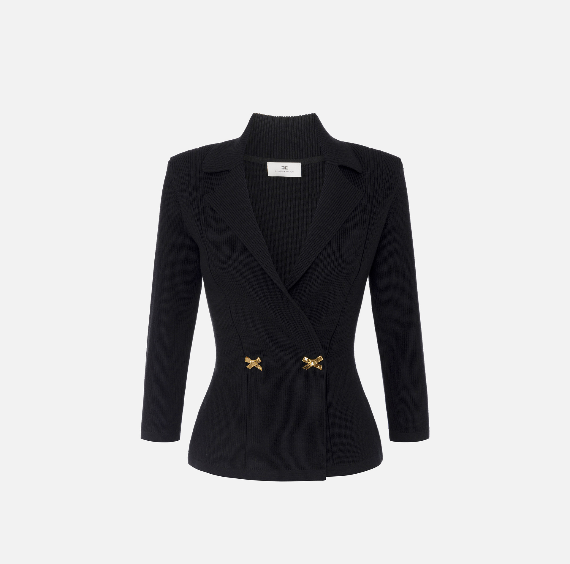Blazer in maglia con fiocchi gioiello - Elisabetta Franchi