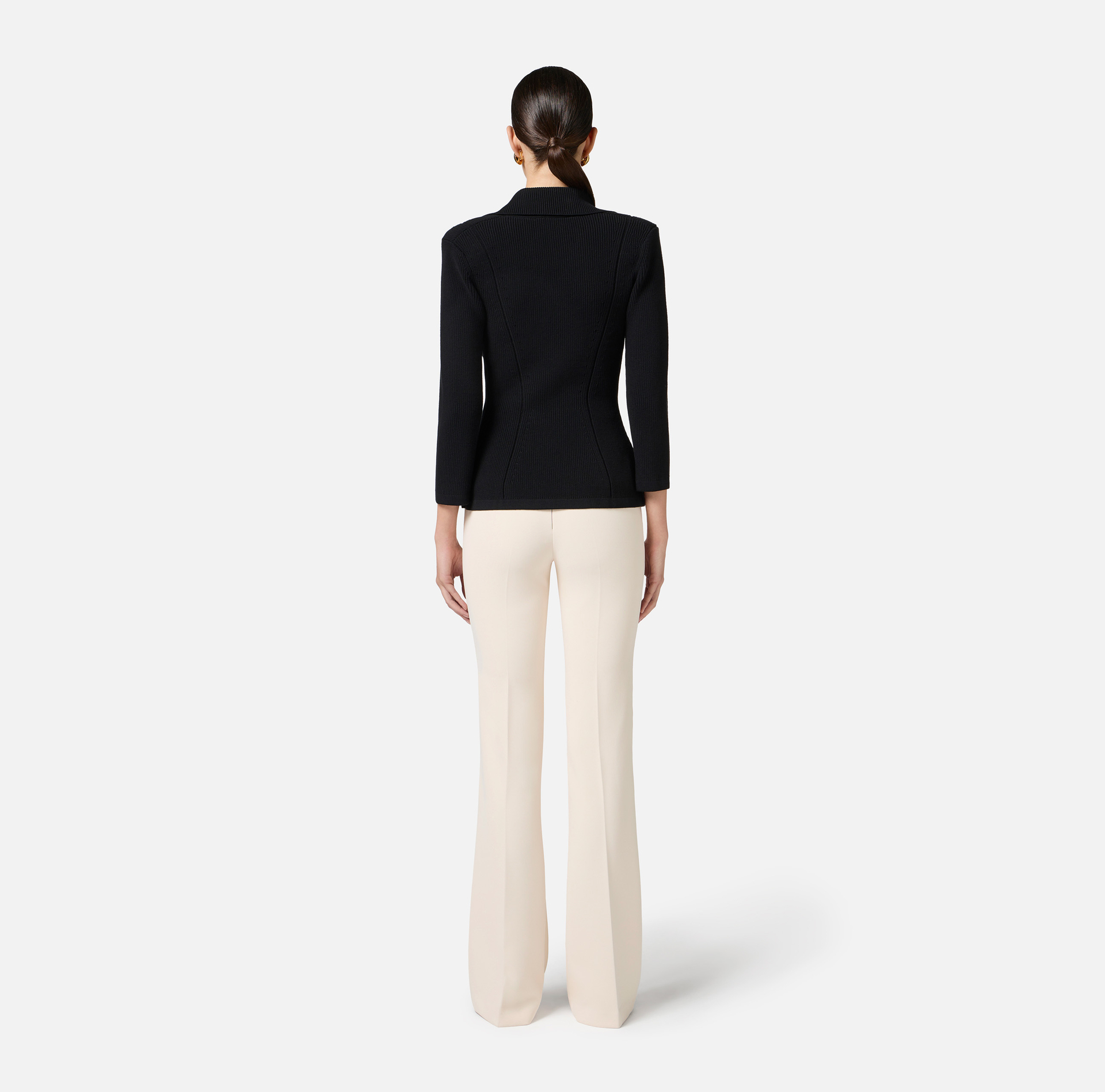 Blazer in maglia con fiocchi gioiello - Elisabetta Franchi