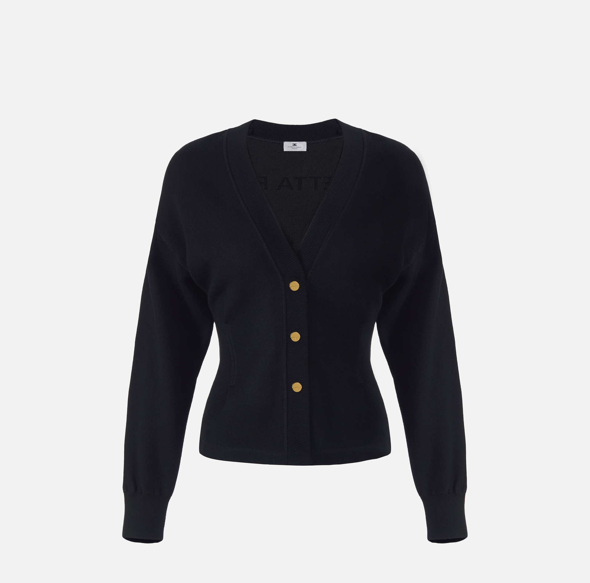 Knit cardigan with logo - Elisabetta Franchi