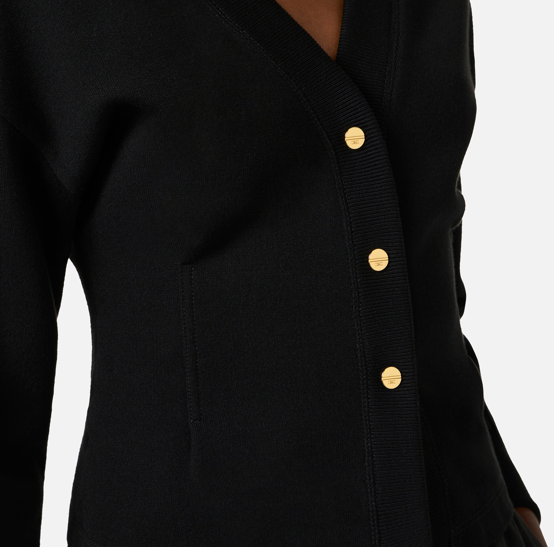 Knit cardigan with logo - Elisabetta Franchi