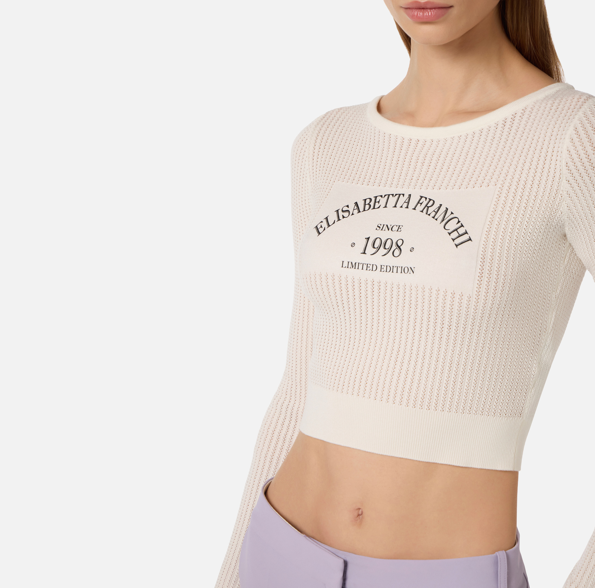 Top en tricot avec logo imprimé - Elisabetta Franchi