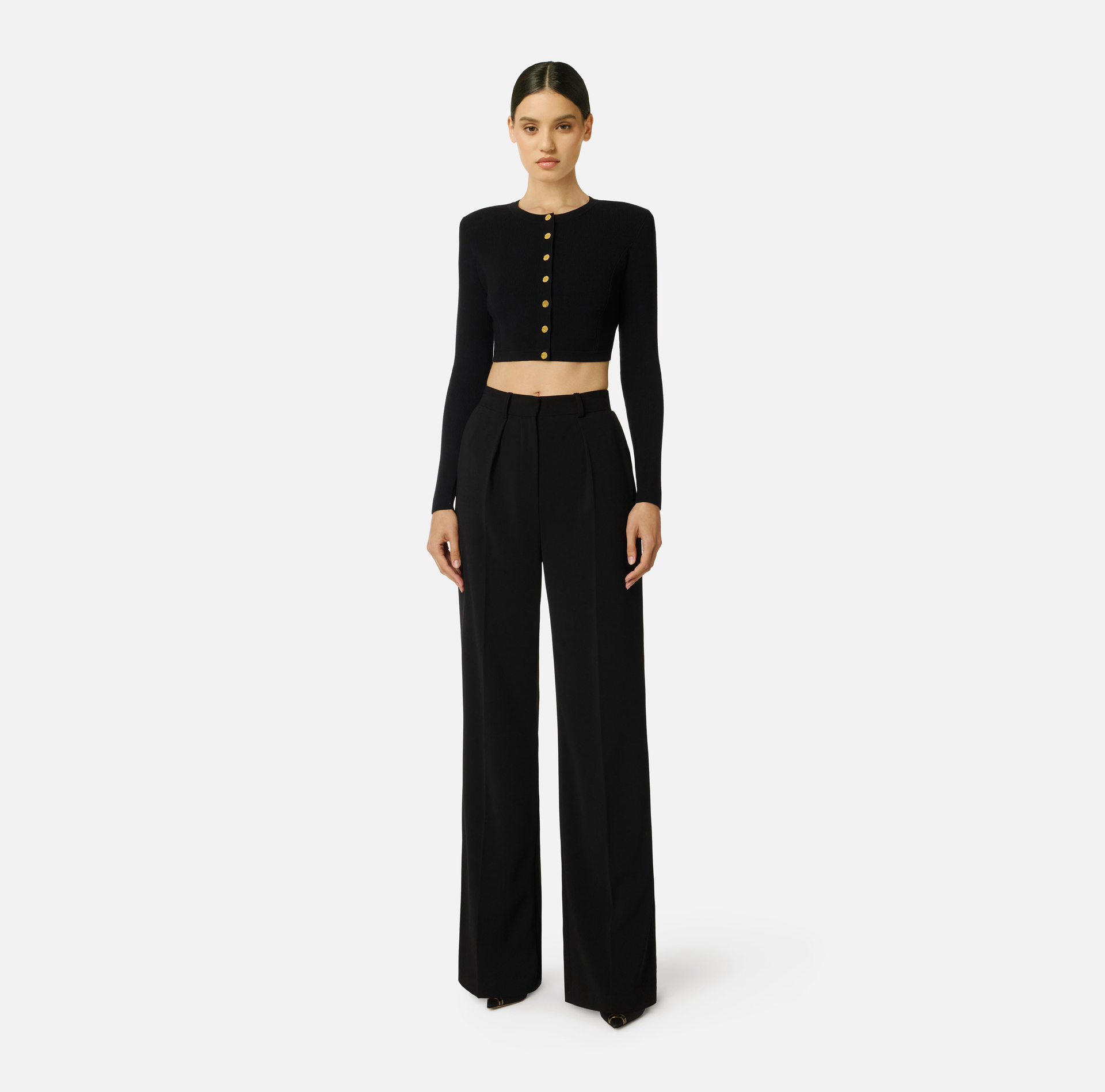Knitted cardigan with jewel rivets - Elisabetta Franchi