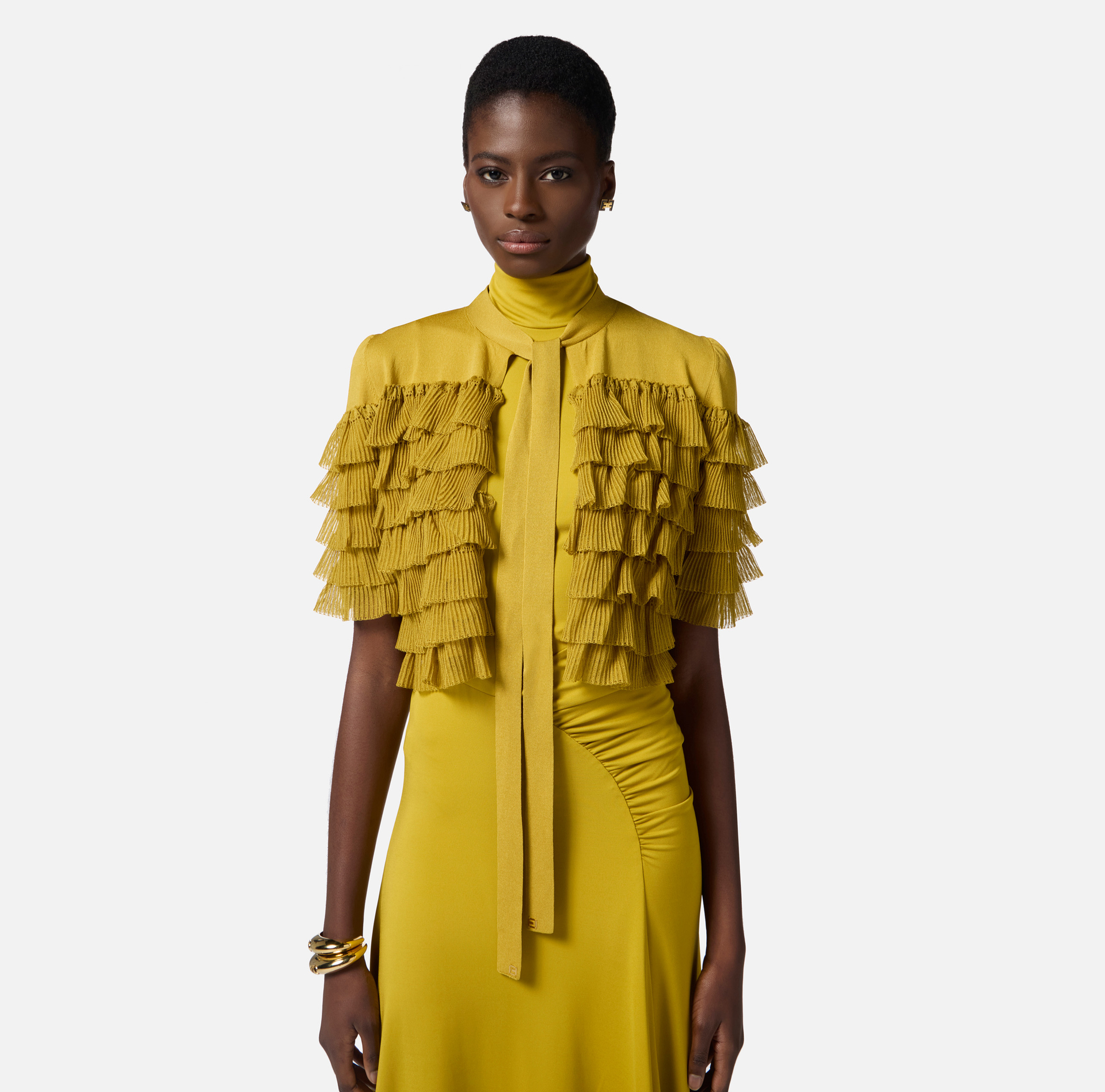 Top in maglia con ruches - Elisabetta Franchi
