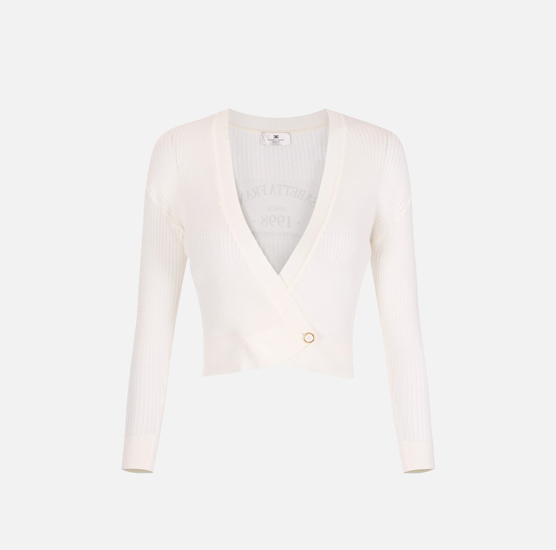 Strick-Cardigan mit Print-Logo - Elisabetta Franchi