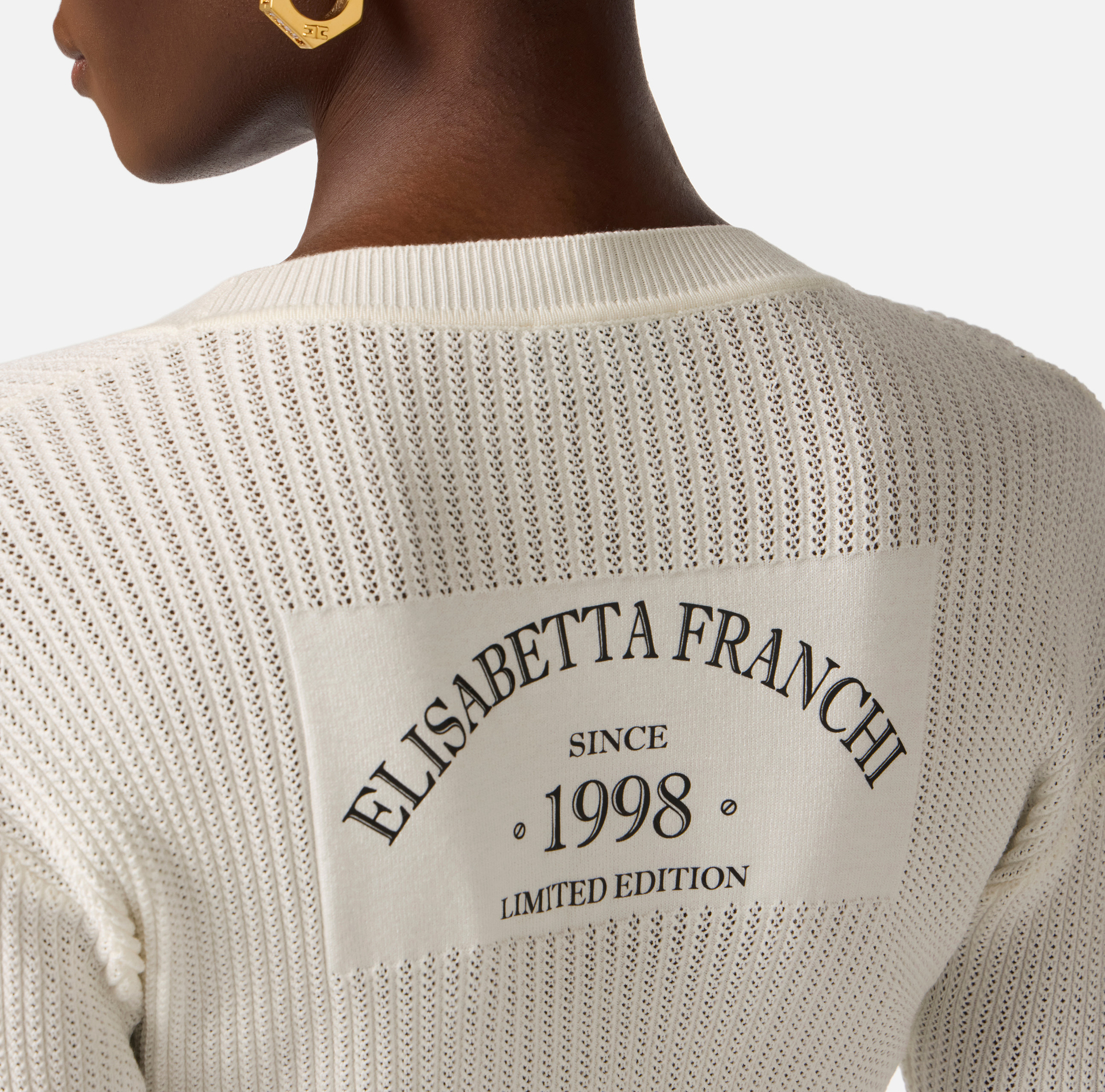 Strick-Cardigan mit Print-Logo - Elisabetta Franchi