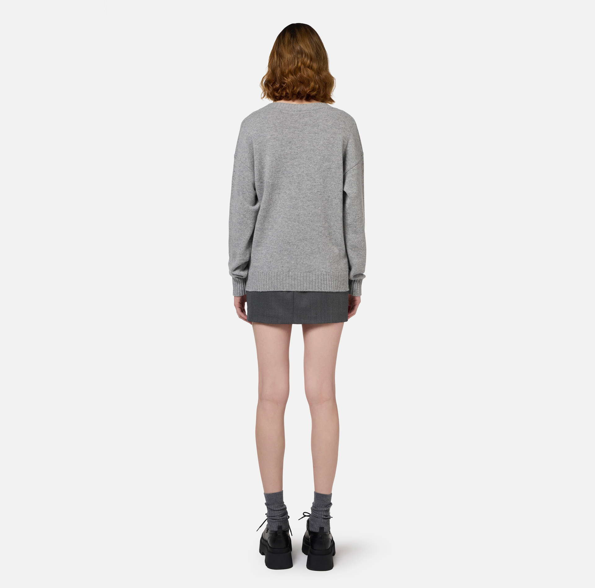 Maglia incrociata in lana con logo - Elisabetta Franchi