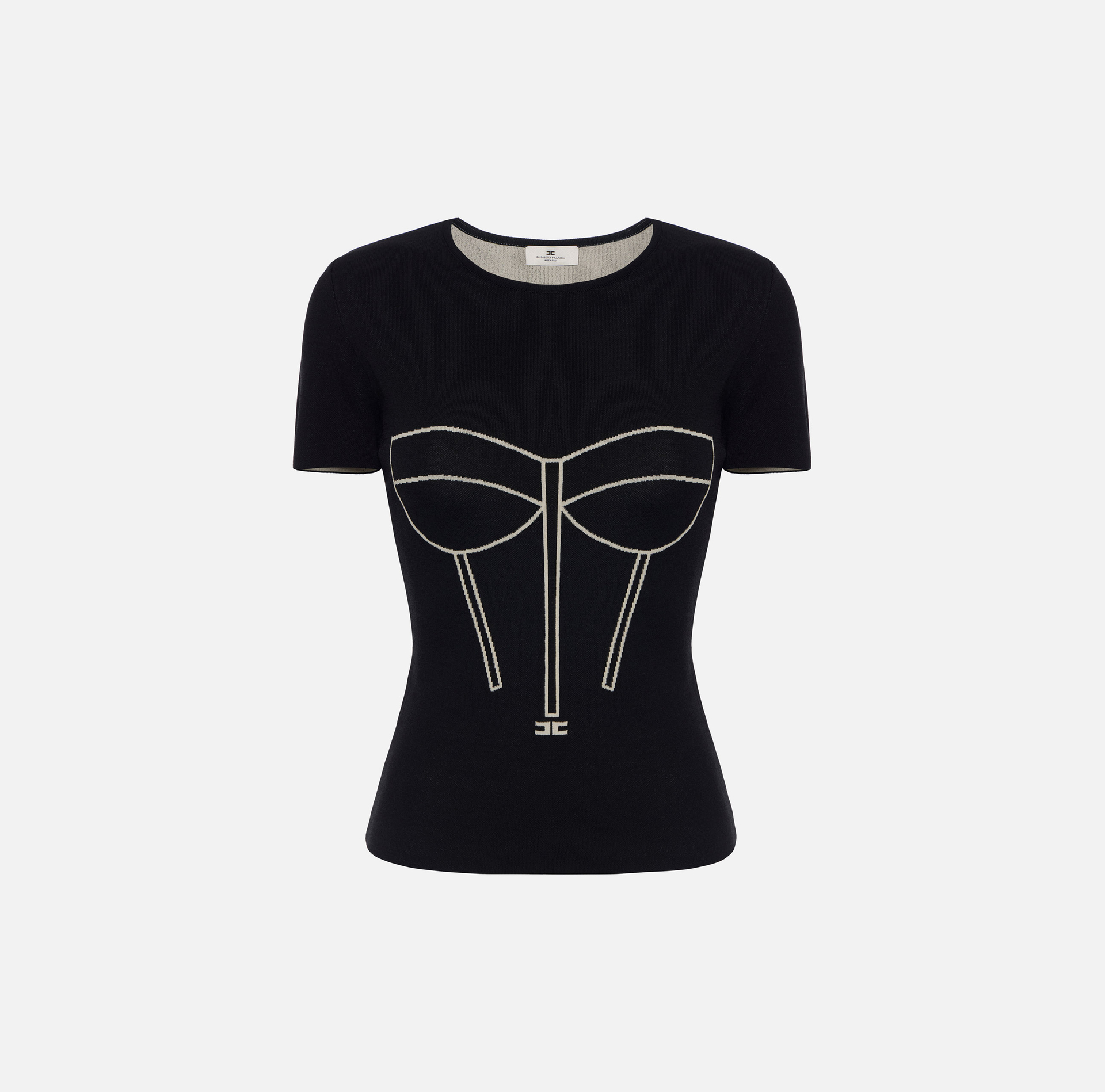 Maglia con disegno corsetto - ABBIGLIAMENTO - Elisabetta Franchi