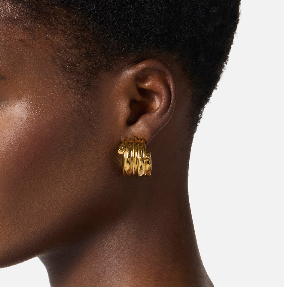 Kolczyki z mikro detalami z logo - Elisabetta Franchi