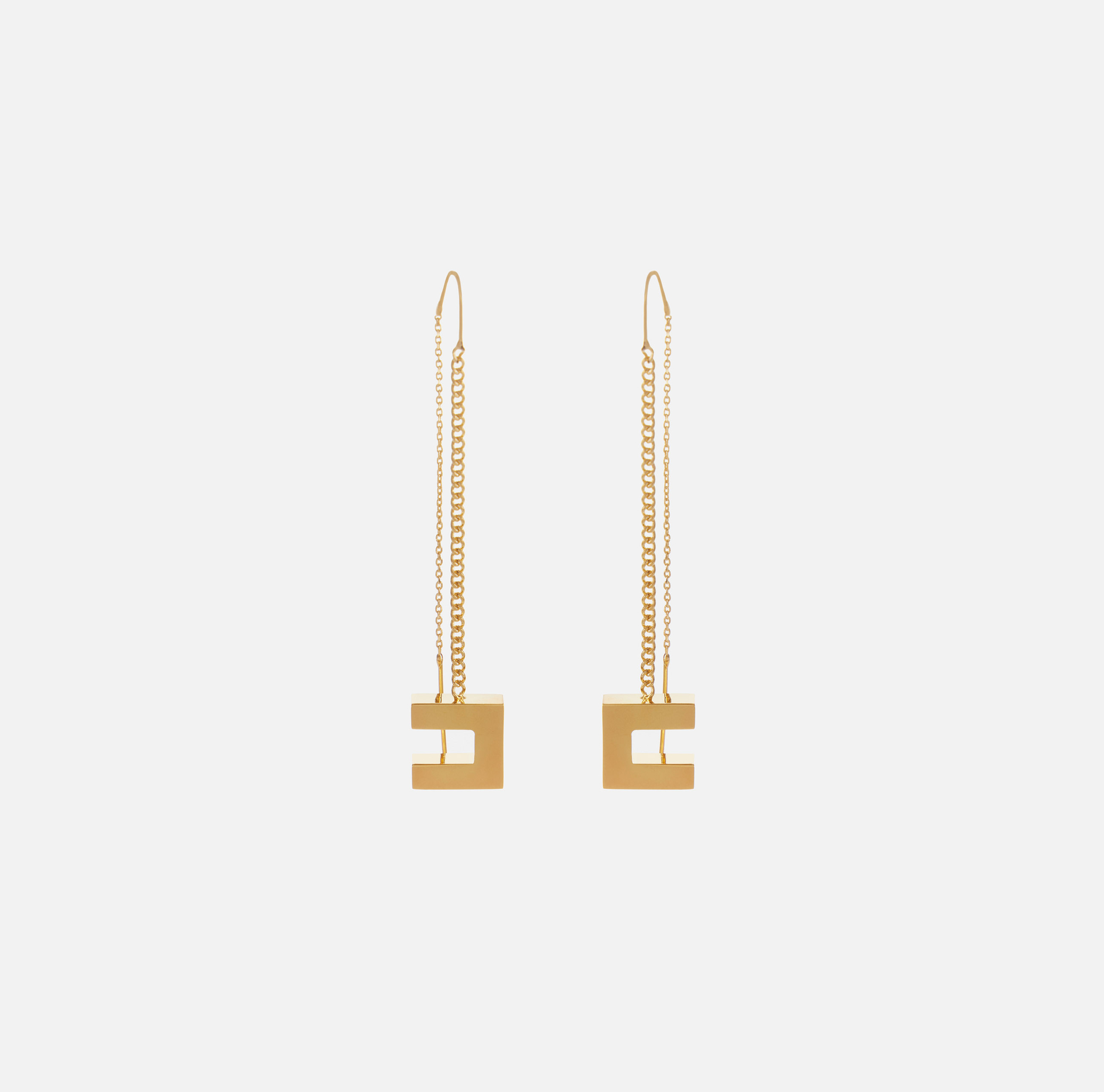 Pendientes colgantes con logotipo - Elisabetta Franchi