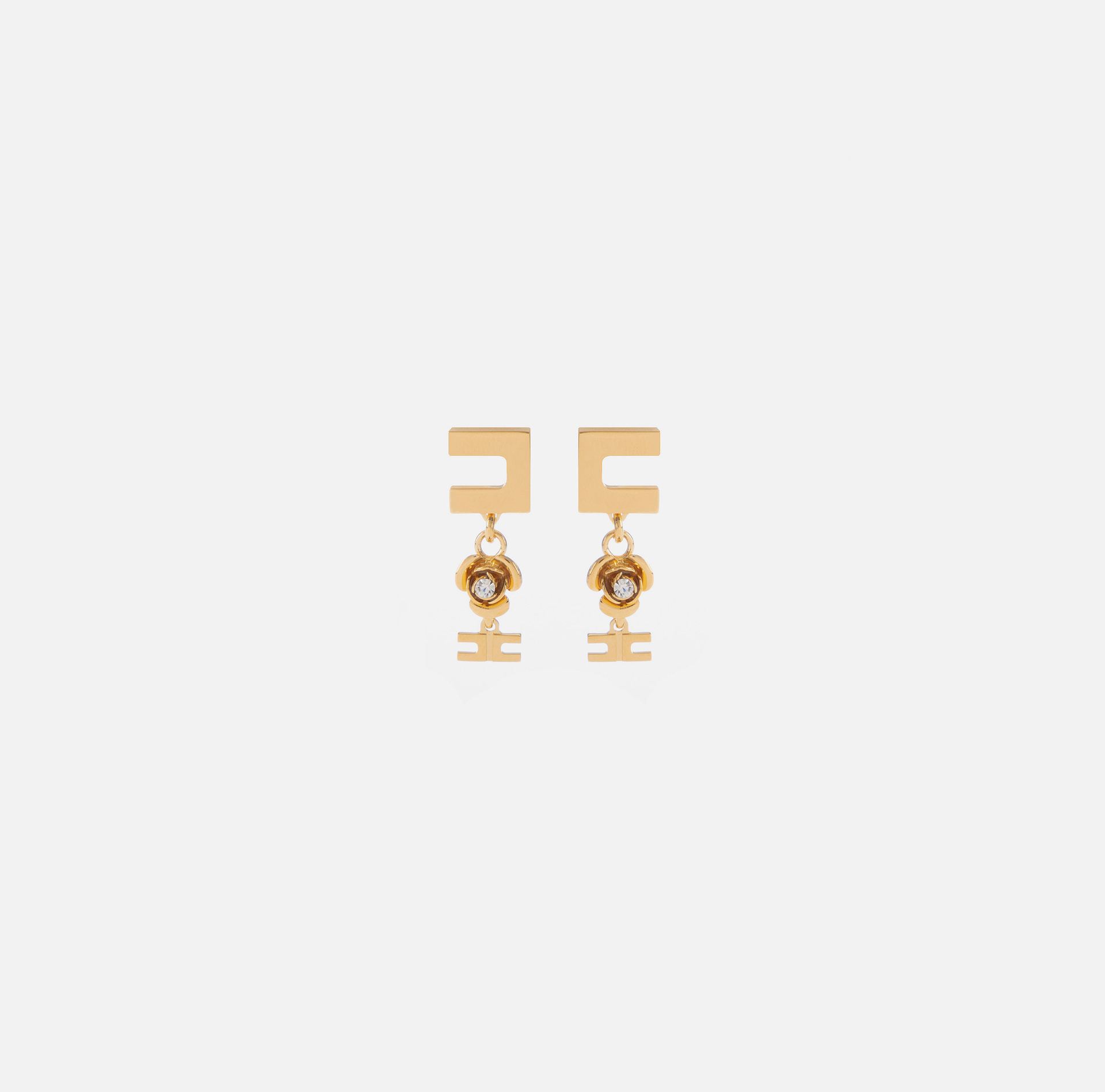 Micro-oorhangers met roosvormige bedel - ACCESSORI - Elisabetta Franchi