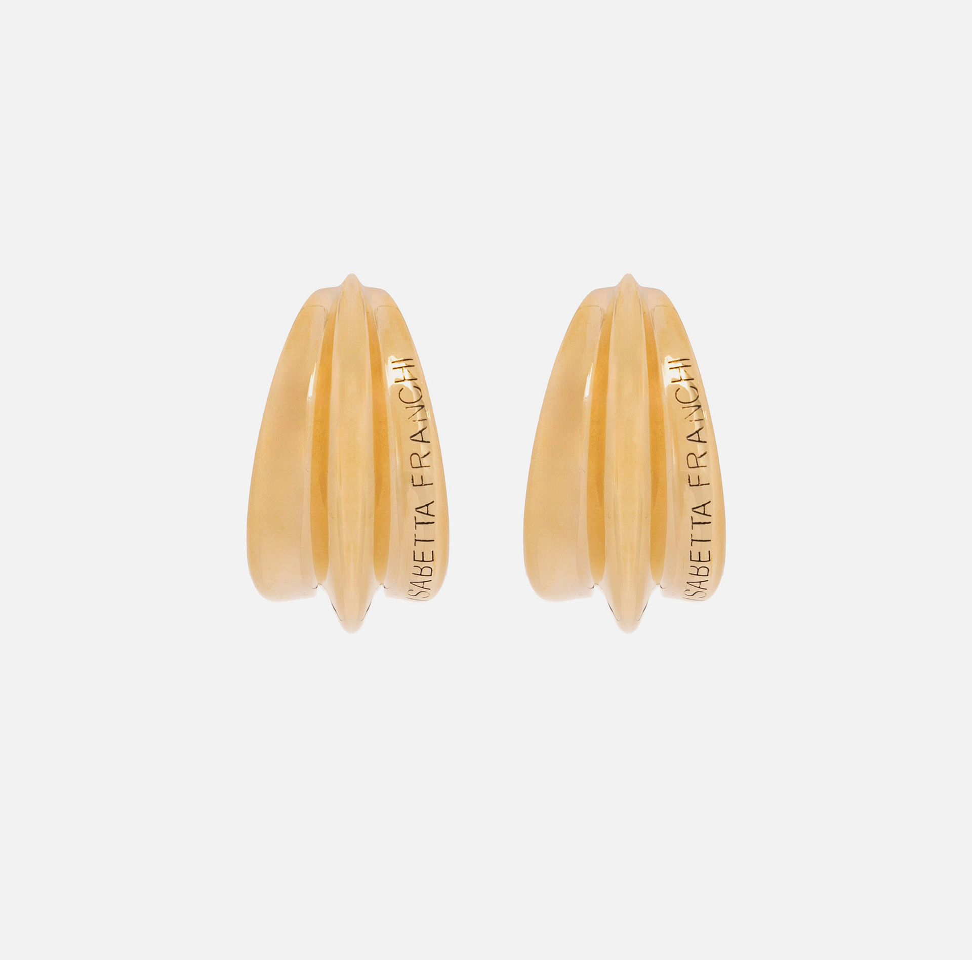 Ohrringe in Maxi-Ringform mit Blatteffekt - ACCESSORI - Elisabetta Franchi