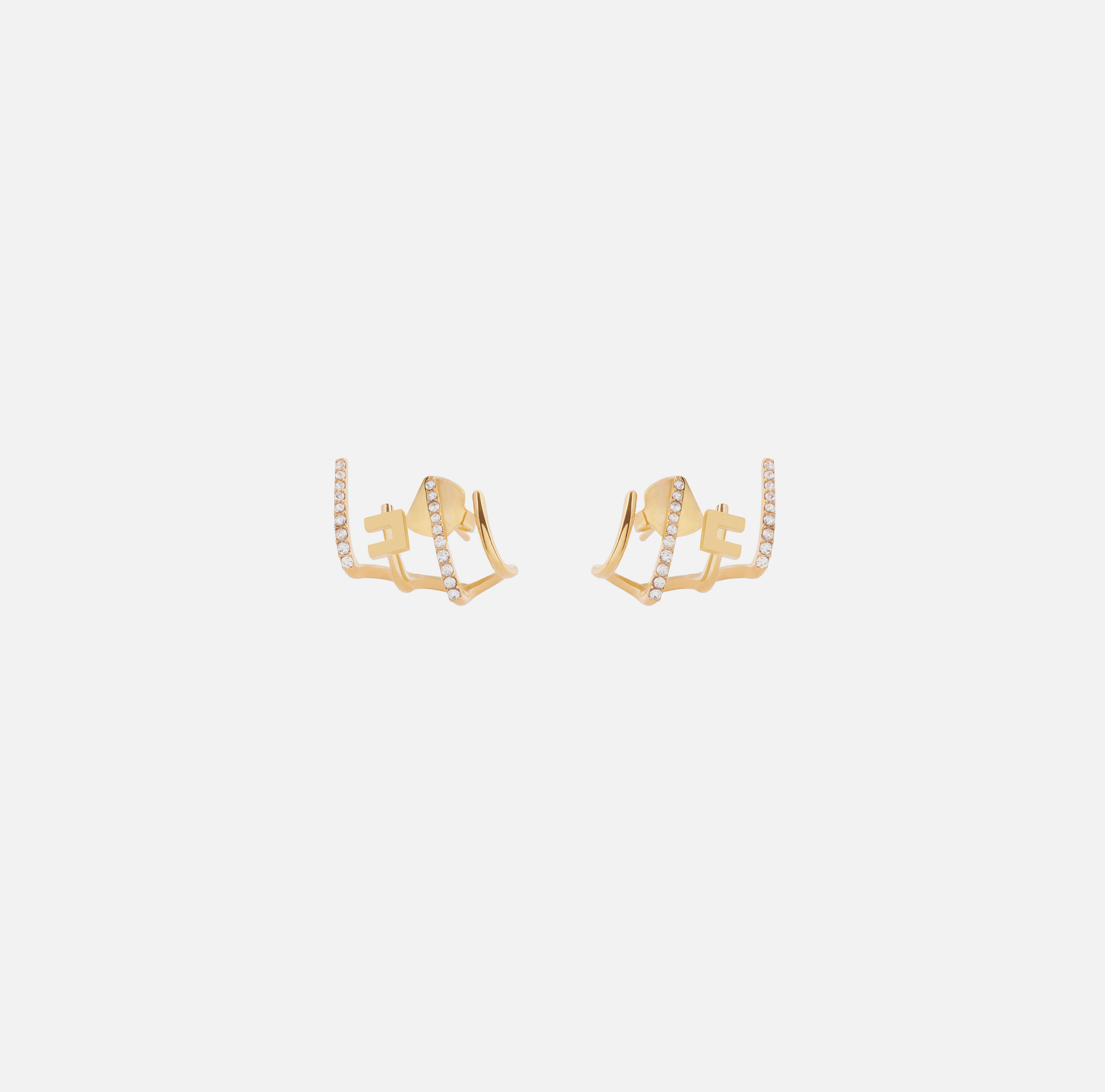 Orecchini con logo e strass