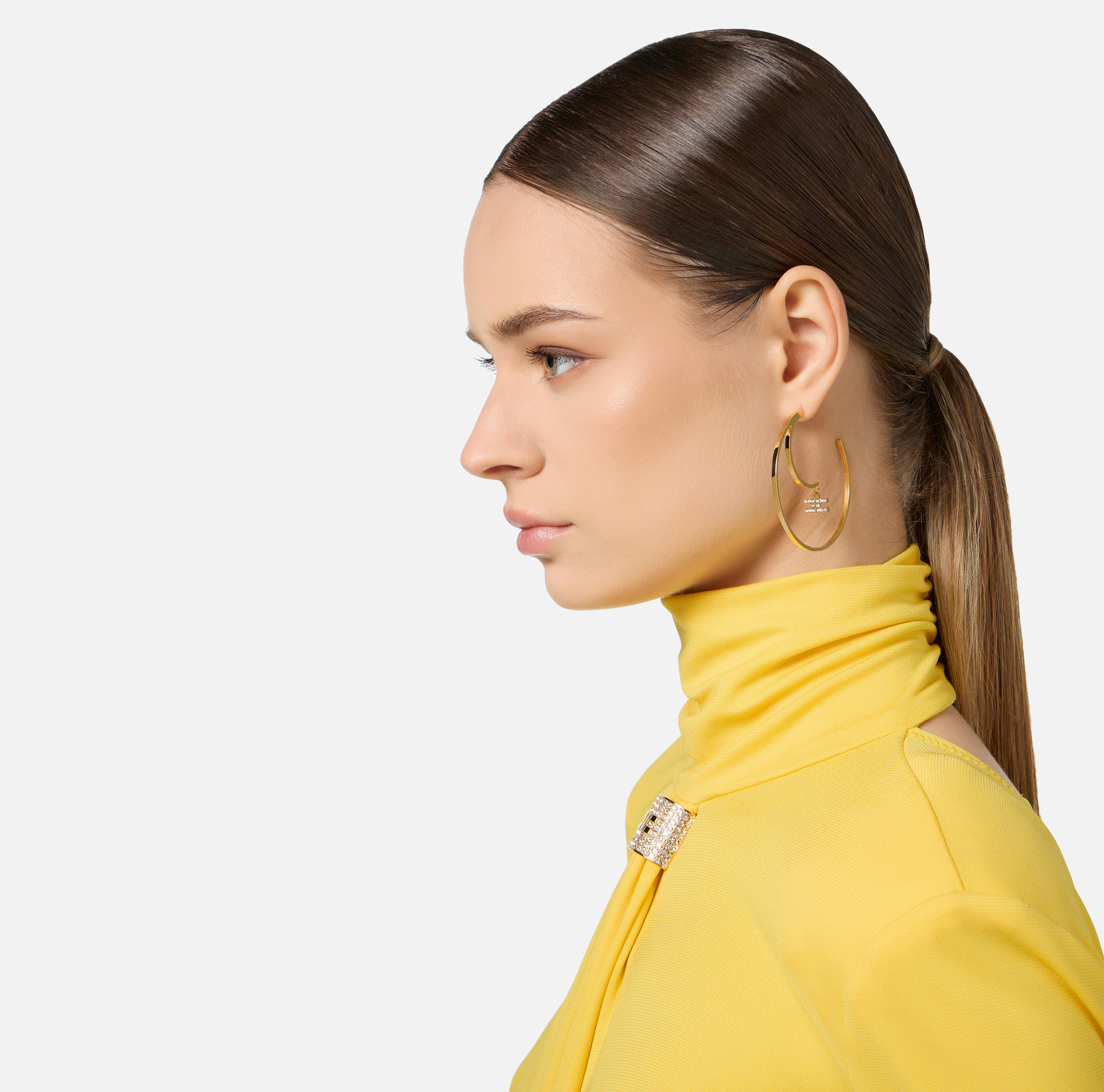 Circle earrings with logo - Elisabetta Franchi