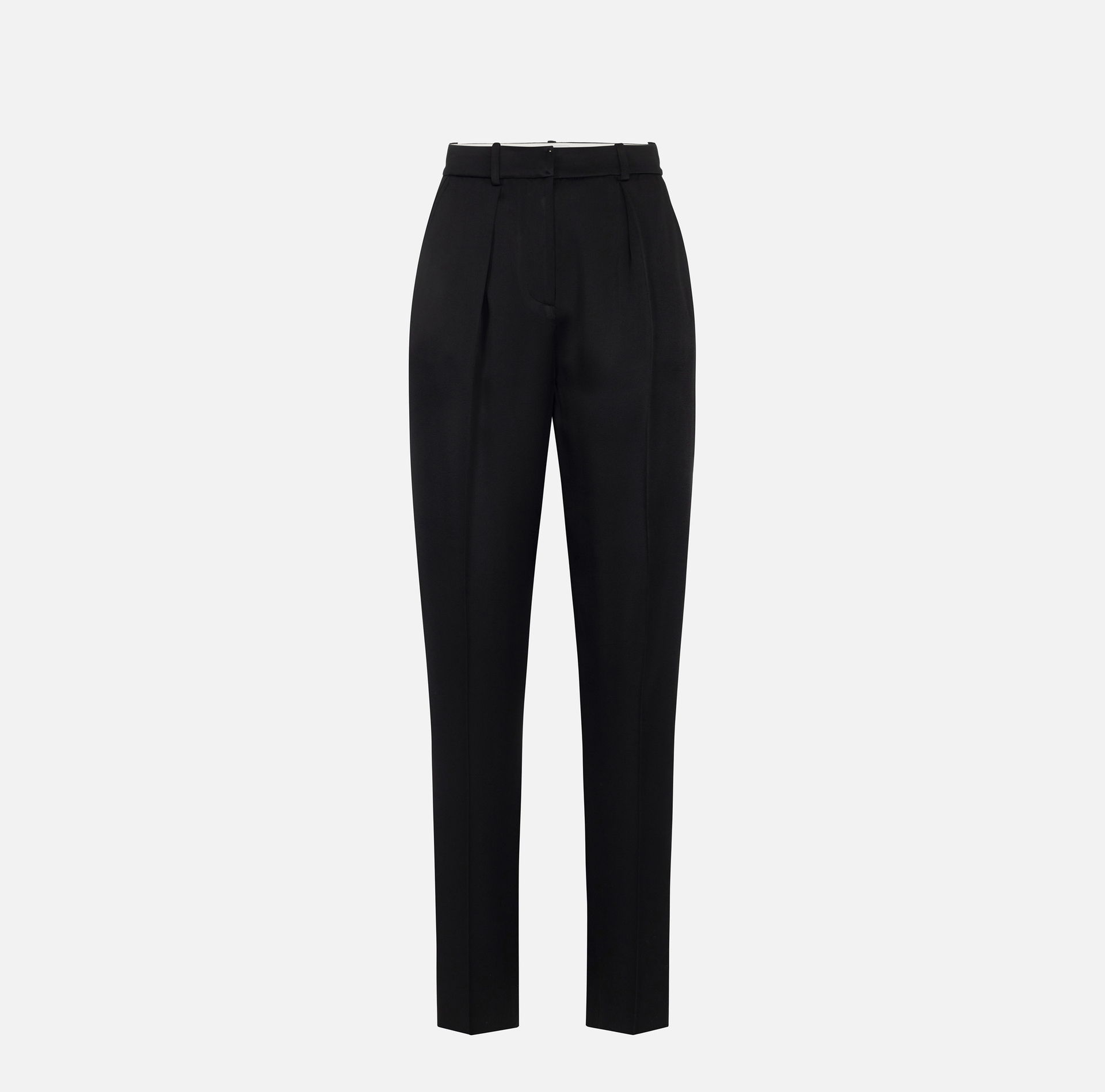 Pantalone dritto in satin con bande in raso - Elisabetta Franchi