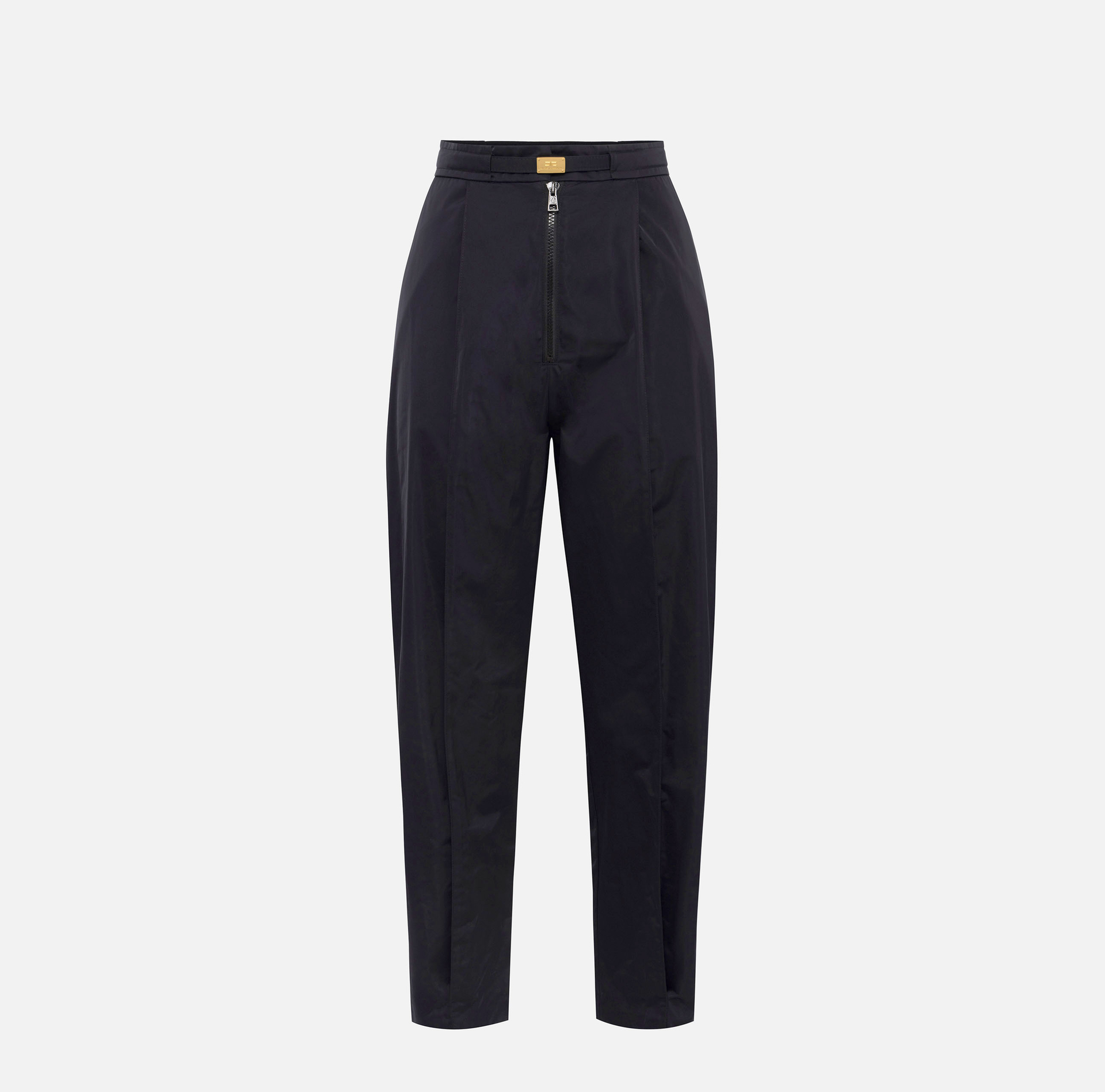 Spodnie typu boyfriend z technicznej tkaniny vela z paskiem - ABBIGLIAMENTO - Elisabetta Franchi