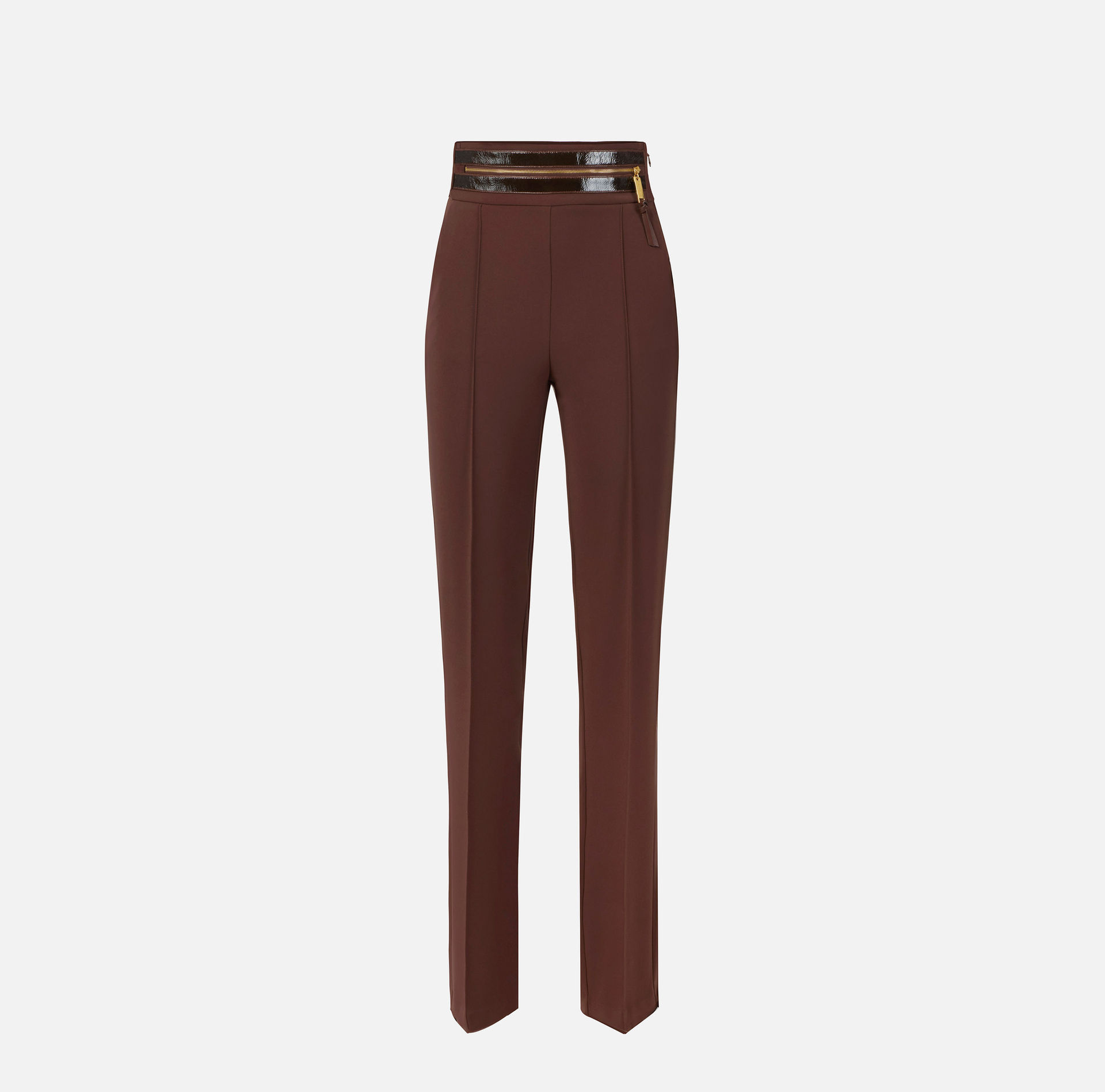 Pantalon en crêpe léger avec bande en craquelé - Elisabetta Franchi