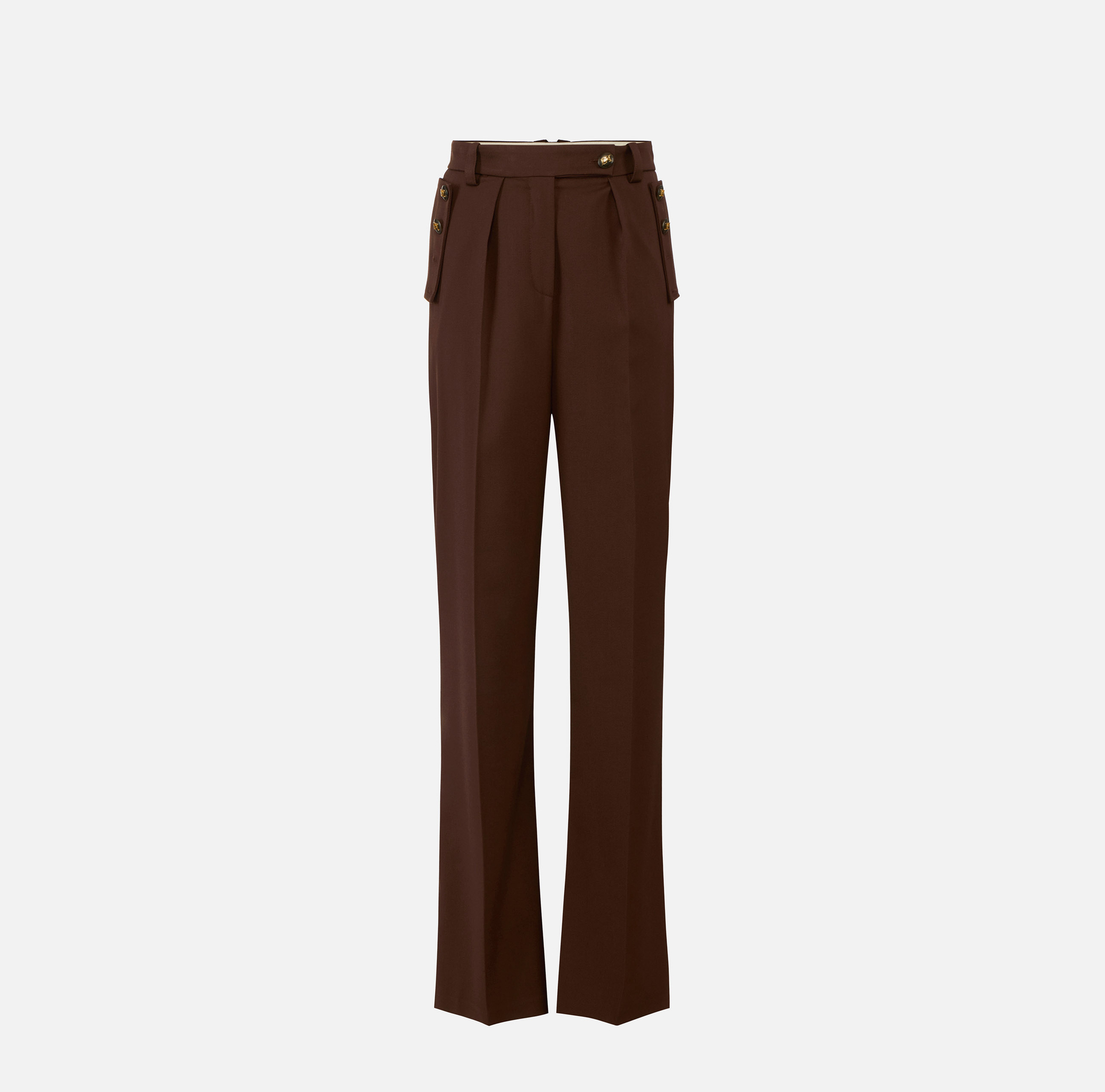 Pantalón de gabardina de algodón - ABBIGLIAMENTO - Elisabetta Franchi