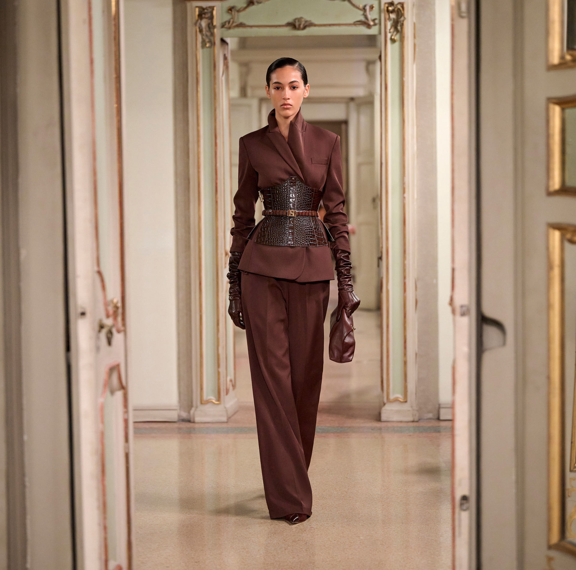 Pantalon en gabardine de coton - Elisabetta Franchi