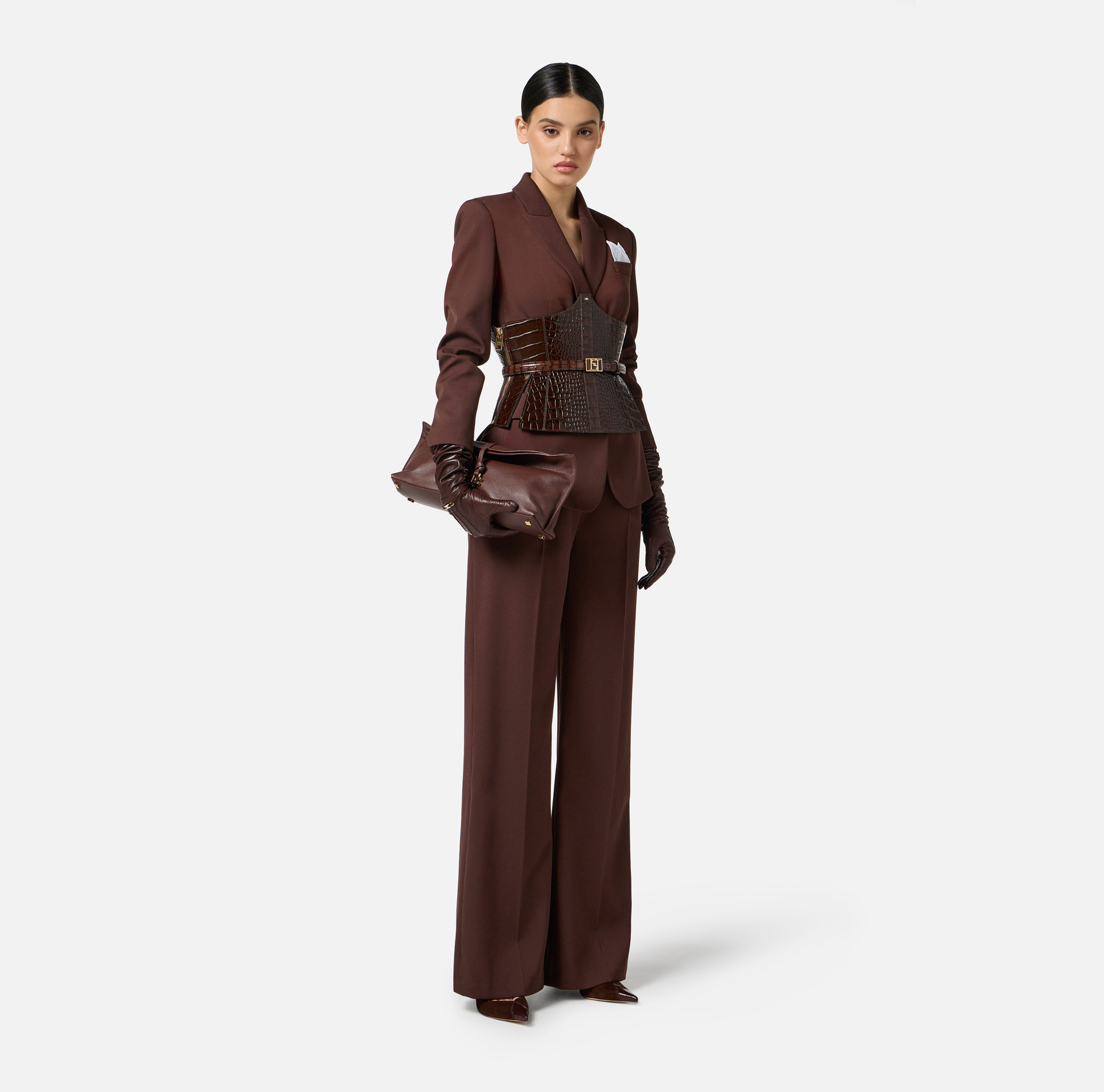 Pantalon en gabardine de coton - Elisabetta Franchi