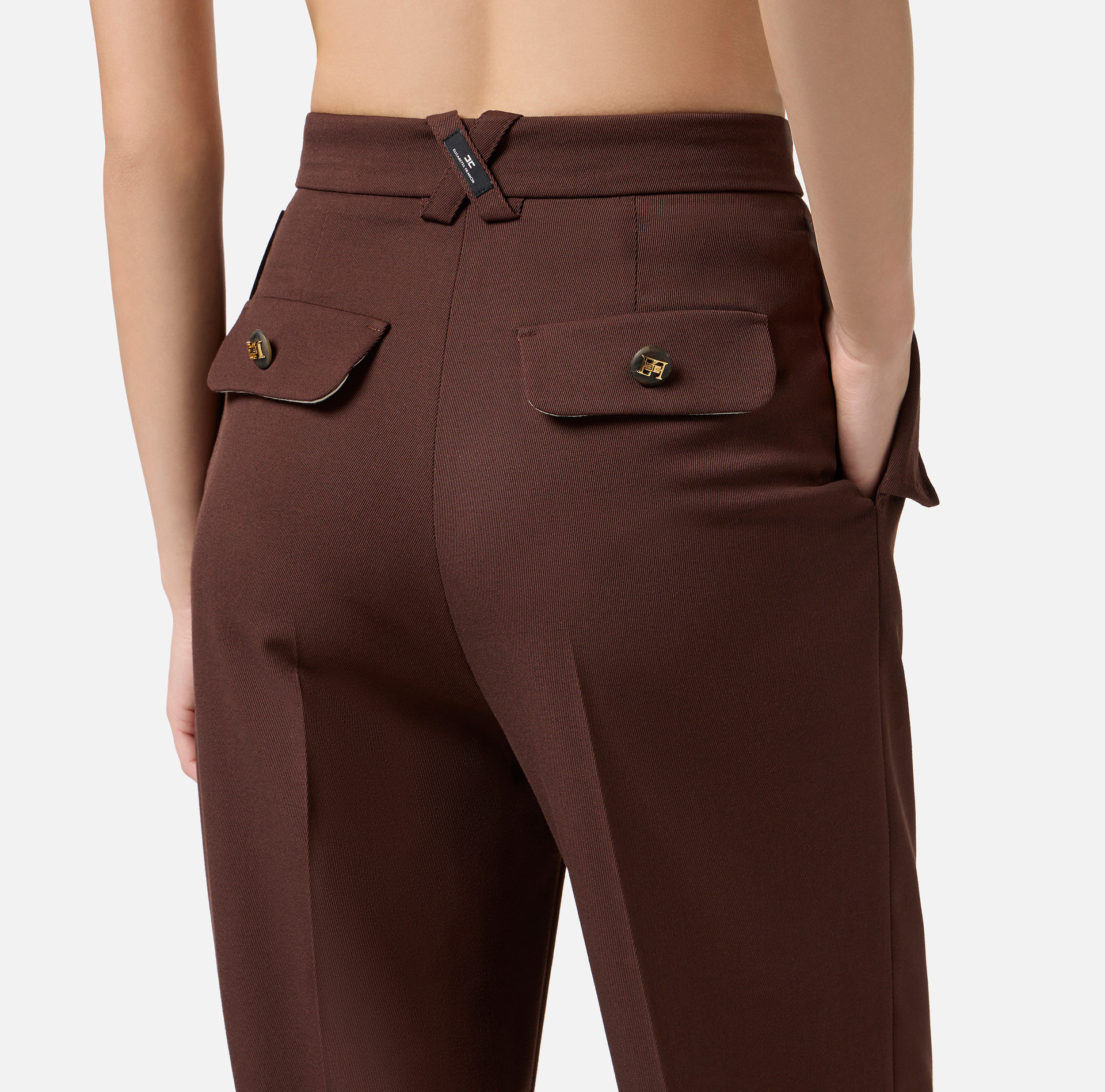 Pantalon en gabardine de coton - Elisabetta Franchi