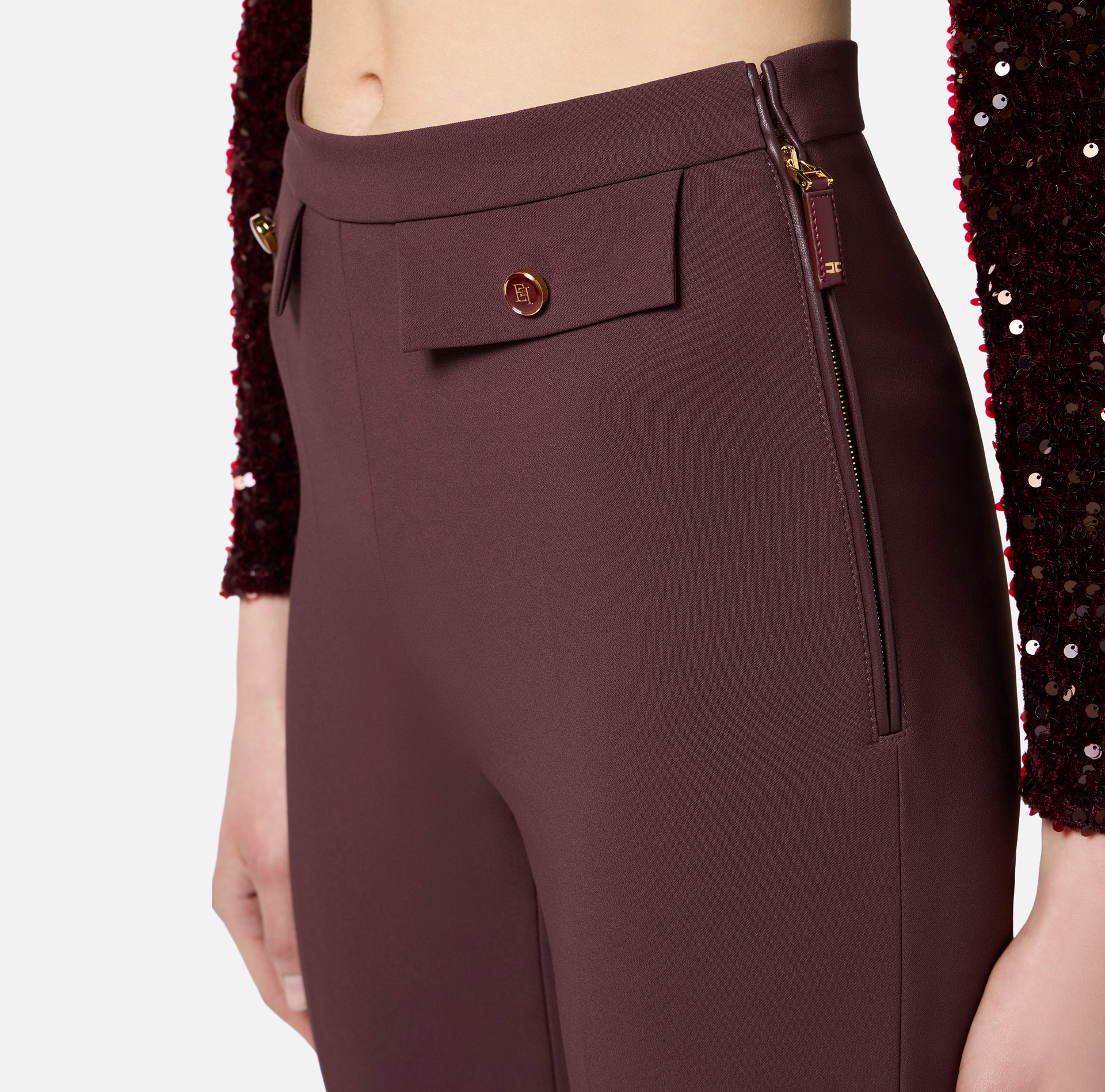 Pantalón de doble crepé - Elisabetta Franchi