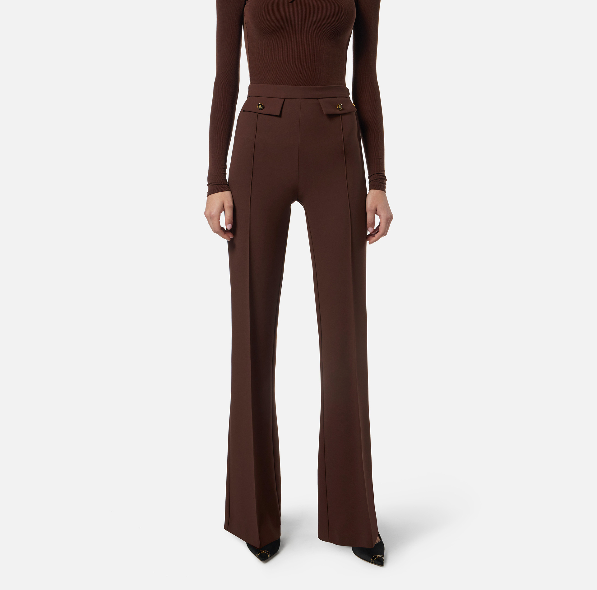 Pantalón de doble crepé - Elisabetta Franchi