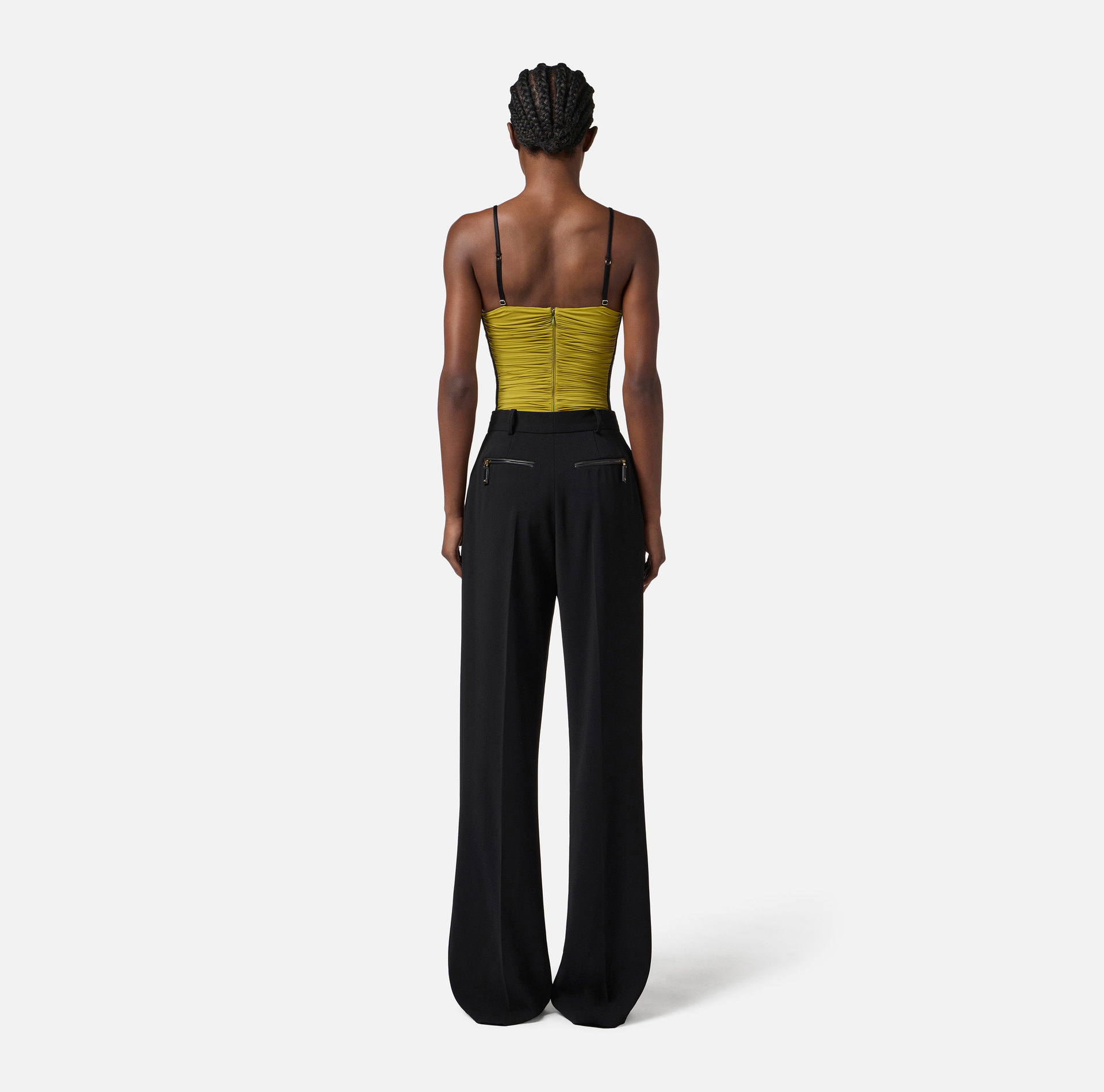 Trousers in flowing crêpe fabric - Elisabetta Franchi