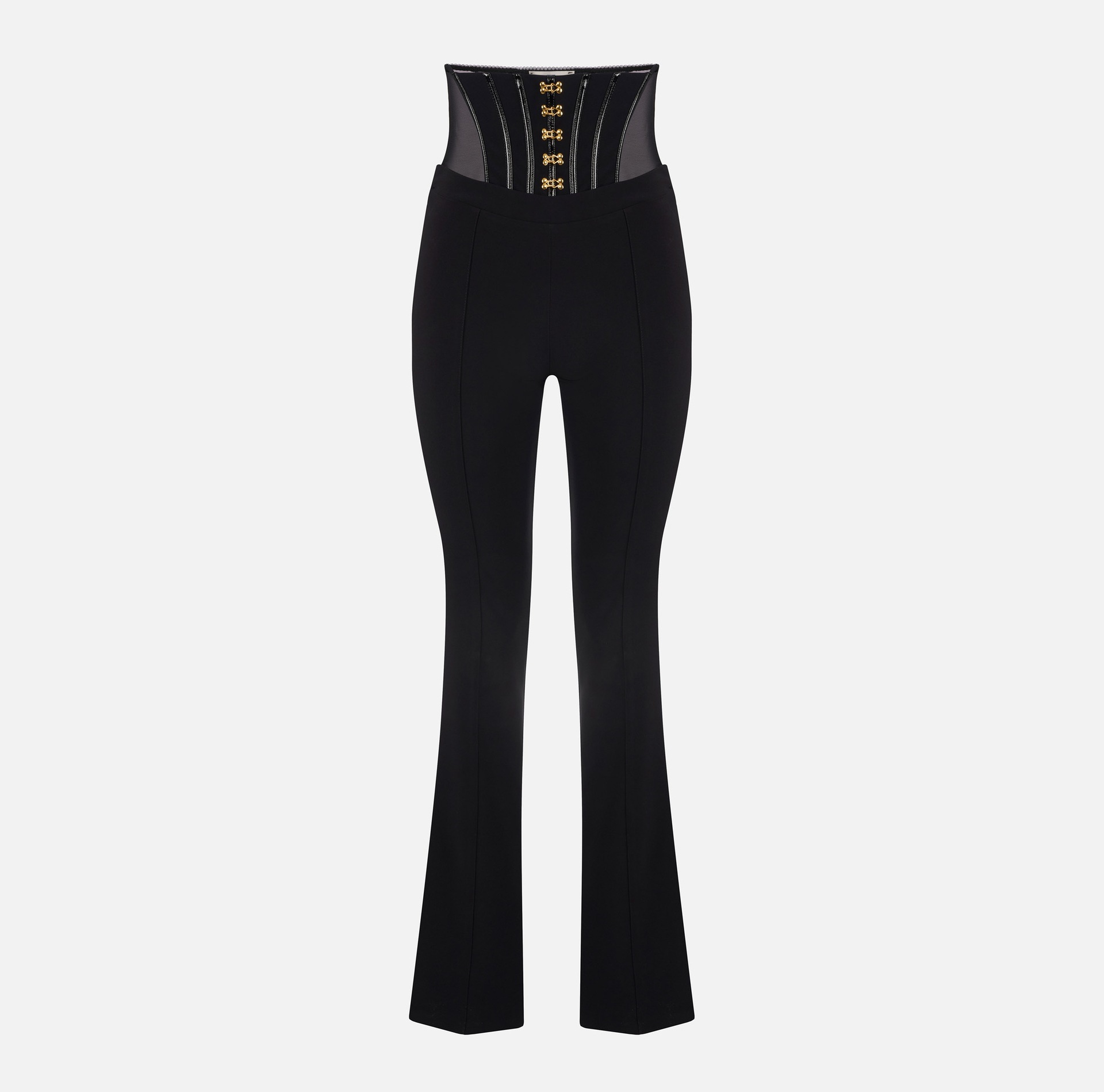 Pantalón de crepé ligero con ganchos joya - Elisabetta Franchi