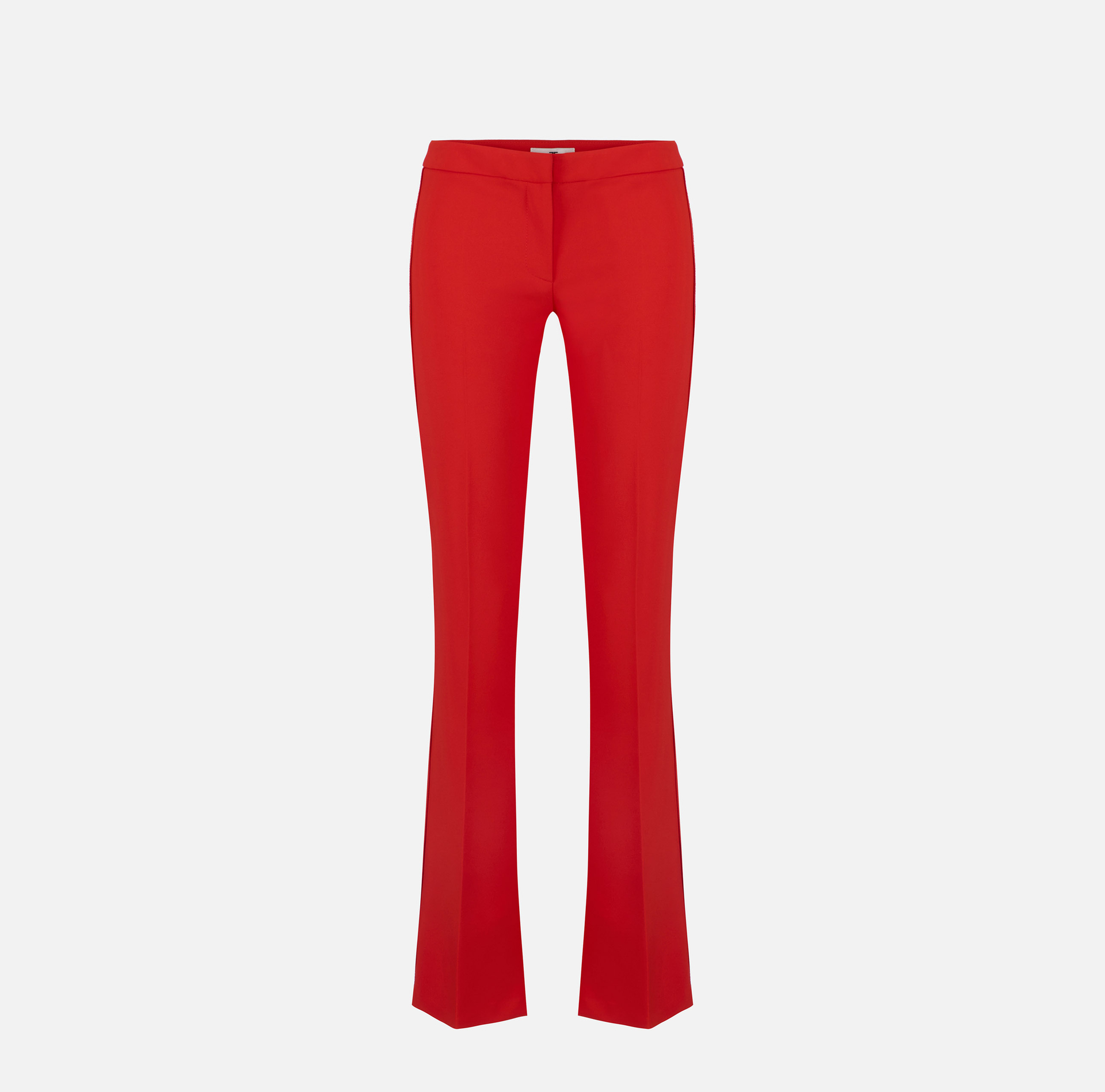 Hose aus leichtem Crêpe mit offenkantig verarbeiteten Motiven - Elisabetta Franchi