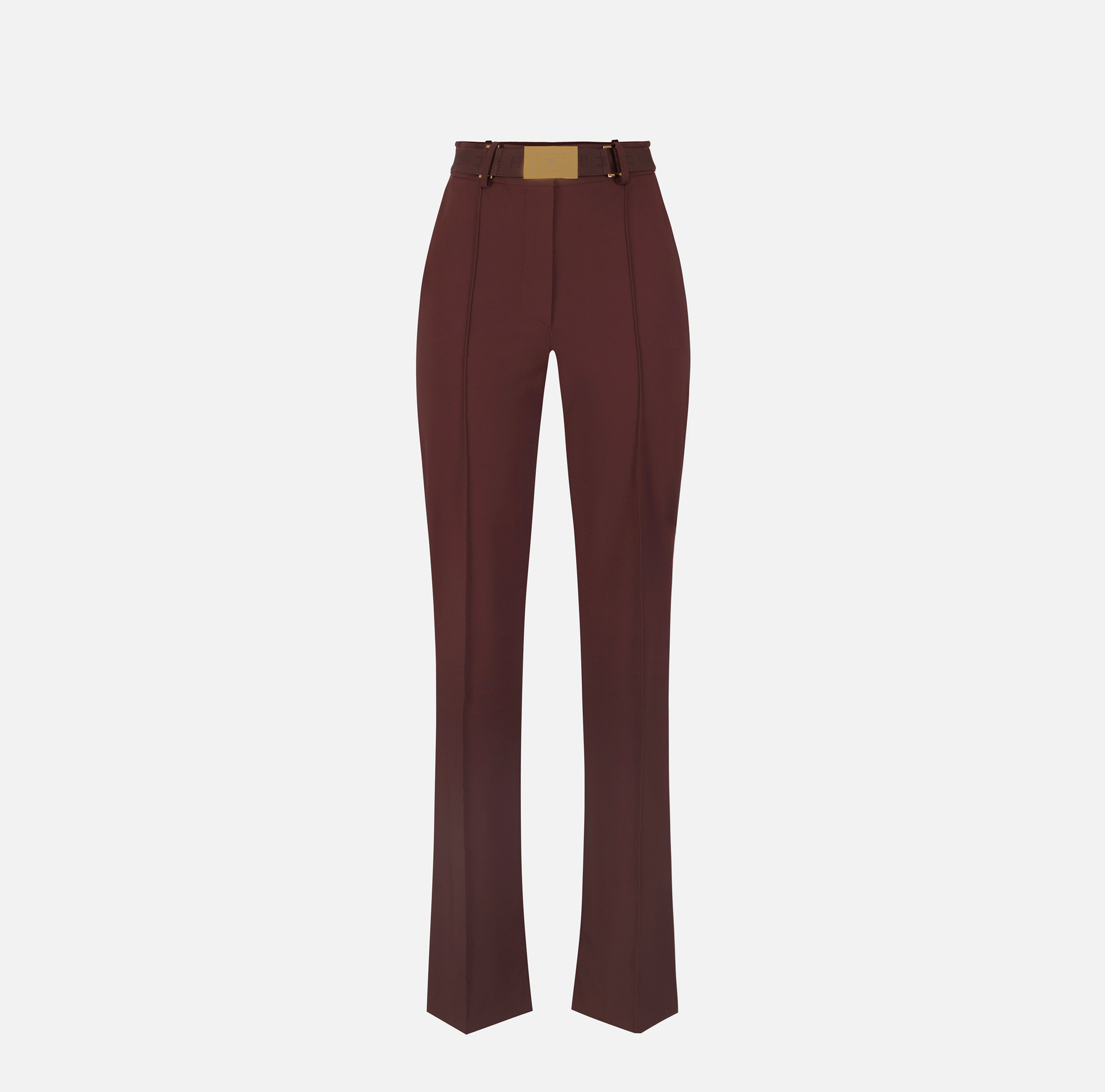 Pantaloni in tessuto tecnico bielastico con cintura